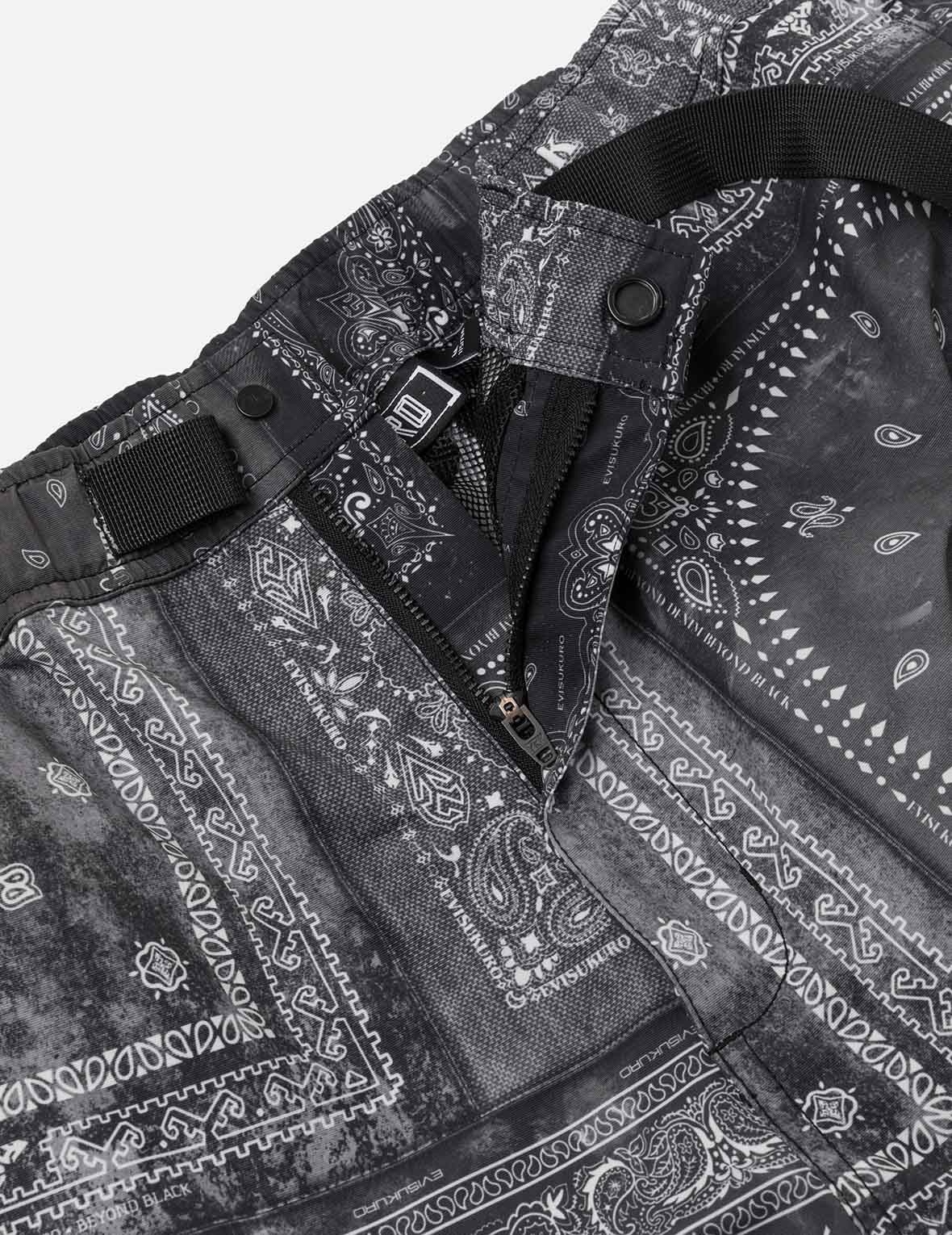 Allover Paisley Print Relax Fit Cargo Shorts - 9