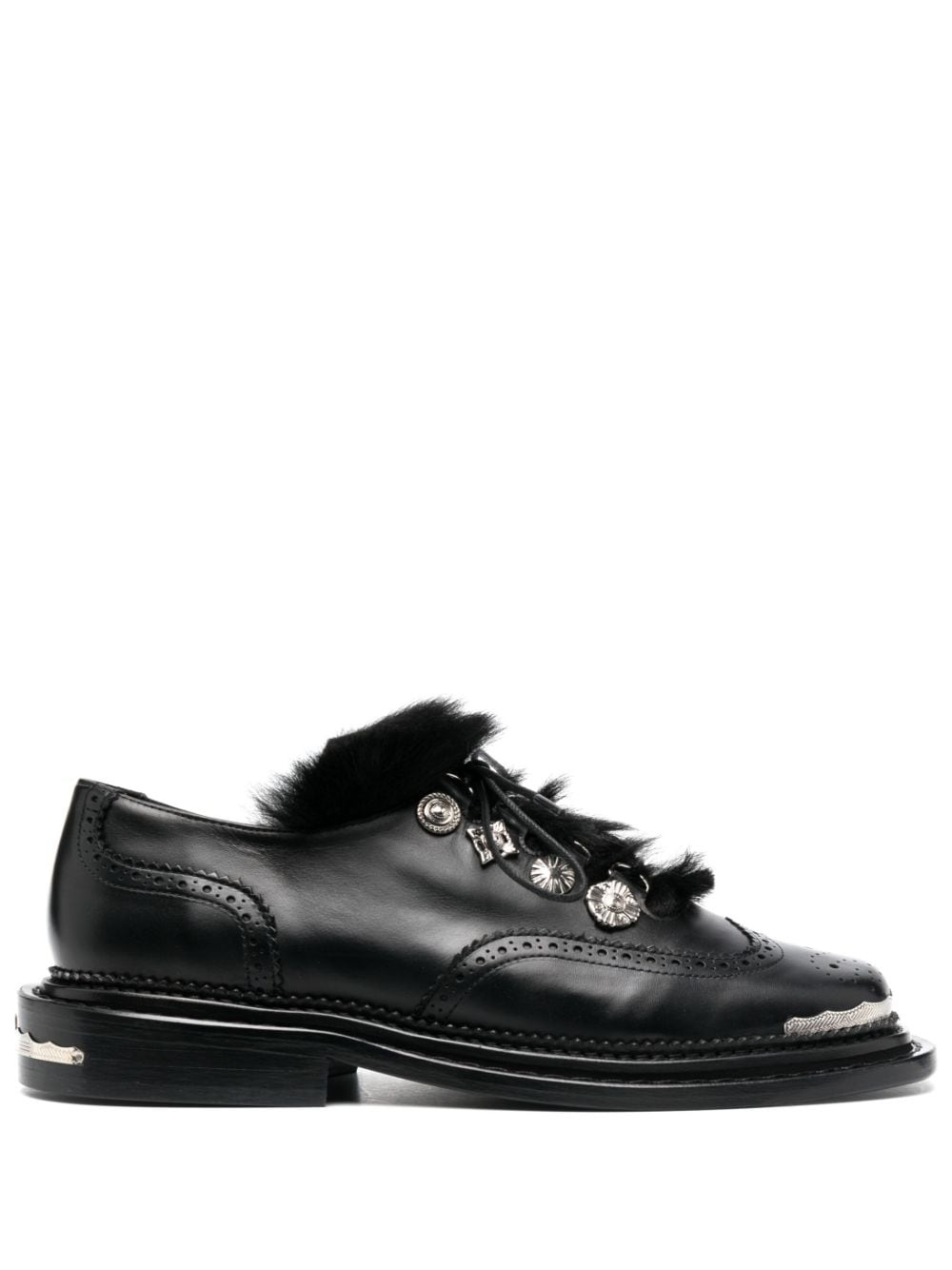 studded 30mm leather brogues - 1
