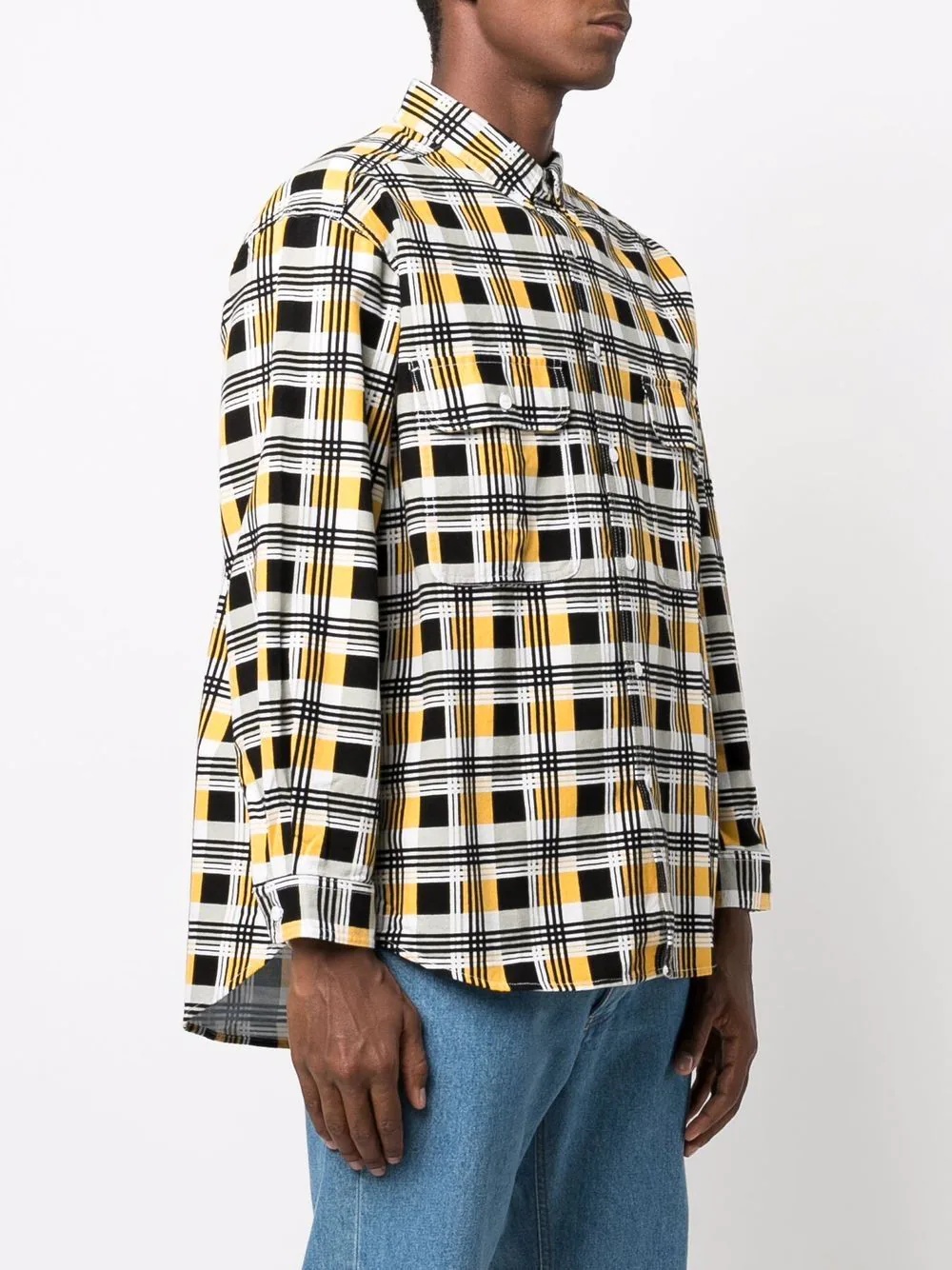 check-pattern longsleeved shirt - 3