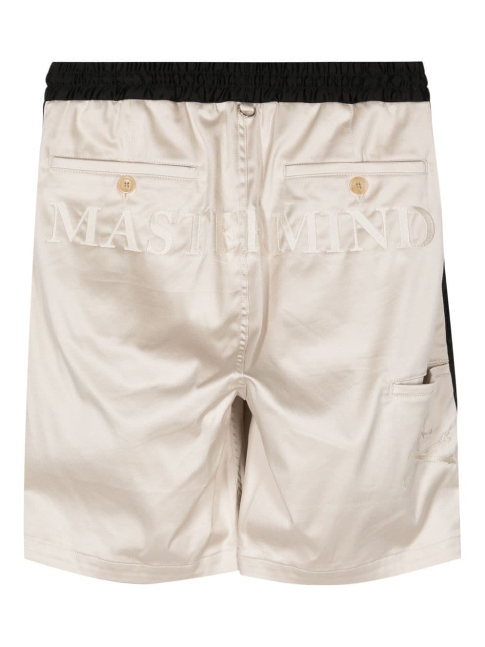 colour-block cotton shorts - 2