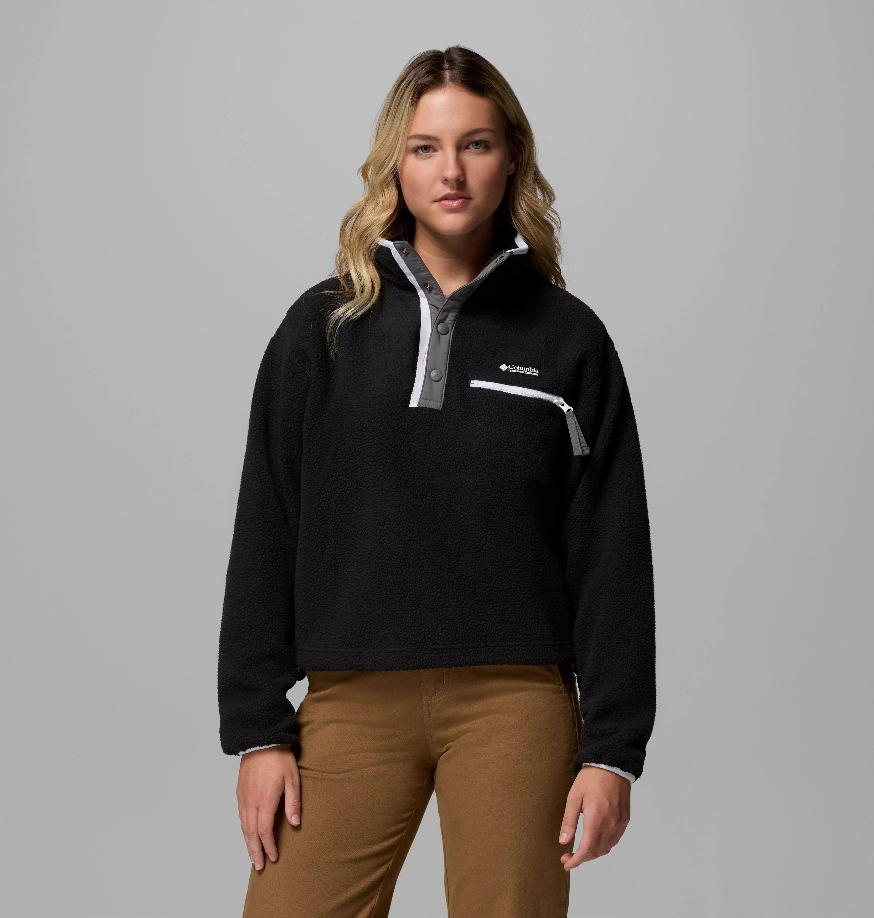 Women's Helvetia II Cropped Half Snap Fleece Pullover - 1