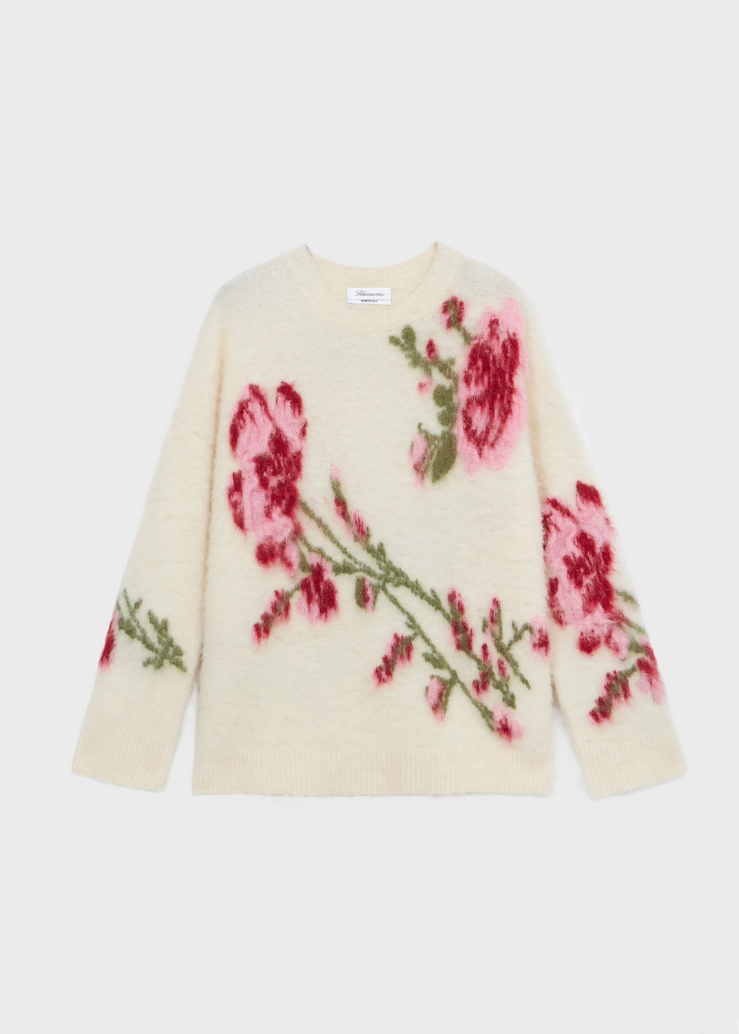 SWEATER WITH JACQUARD ROSE - 1