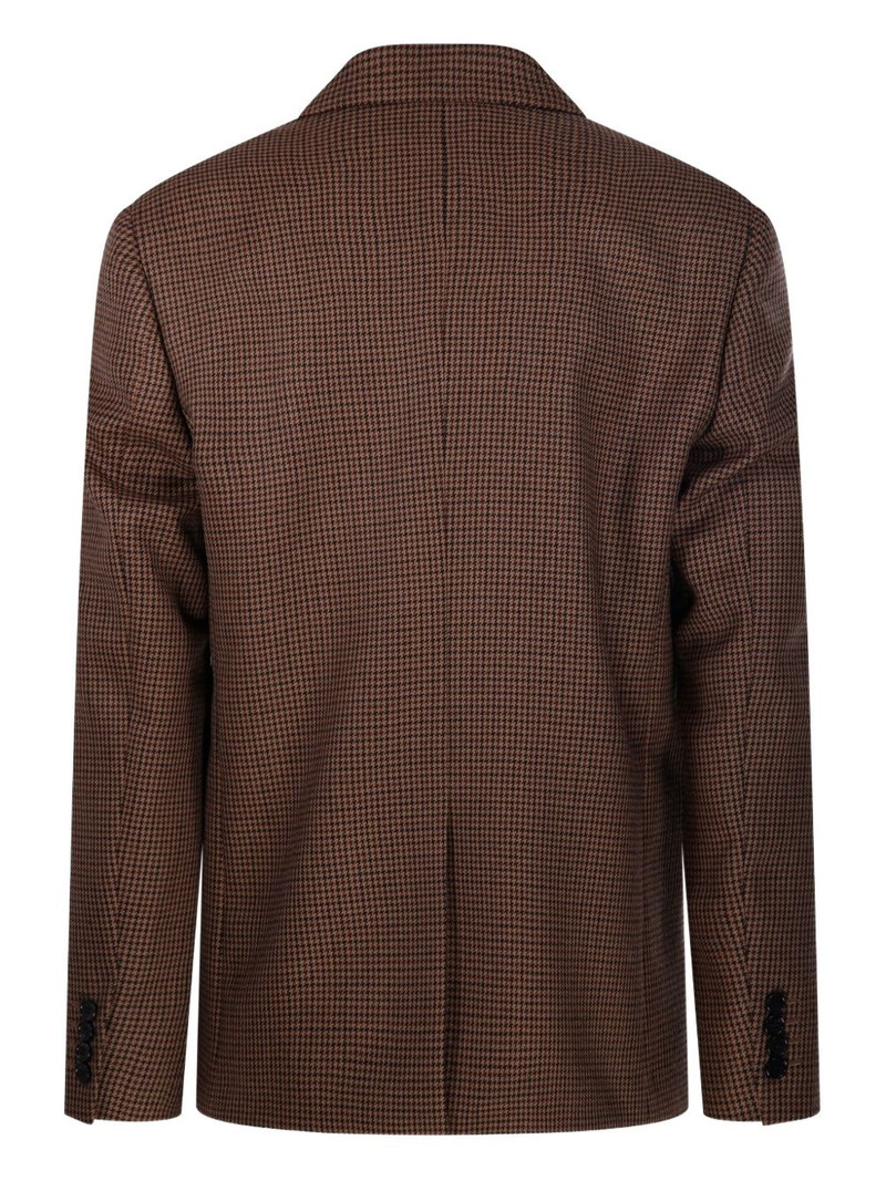 GUCCI double-breasted checked jacket outlook