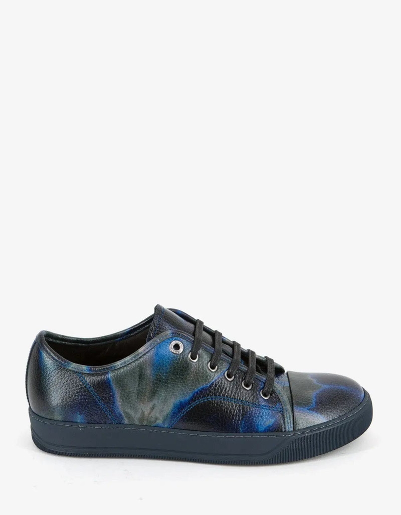 Lanvin Lanvin Blue Tye & Dye Print Leather Trainers outlook