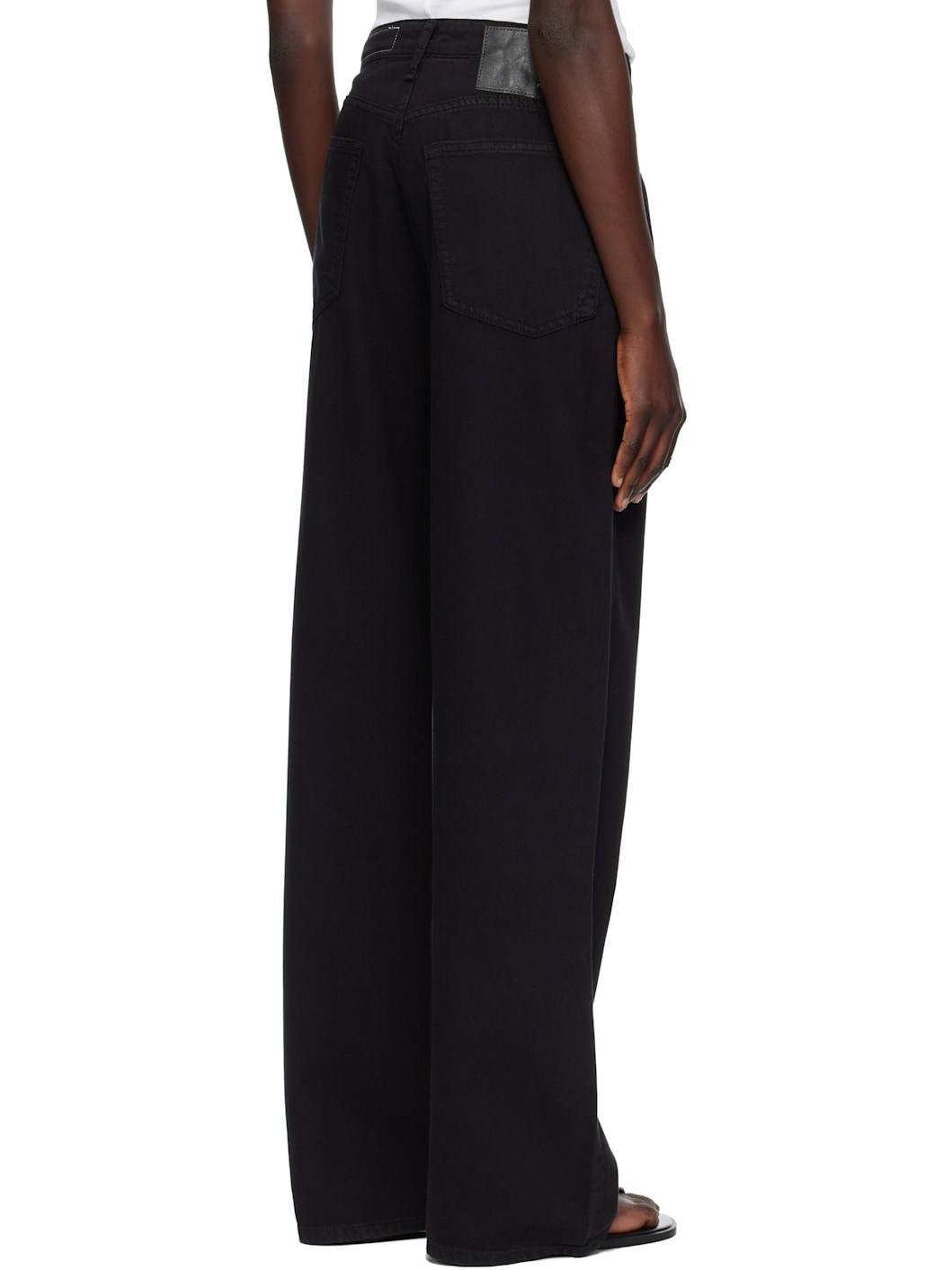 Black Featherweight Logan Wide-Leg Jean - 3