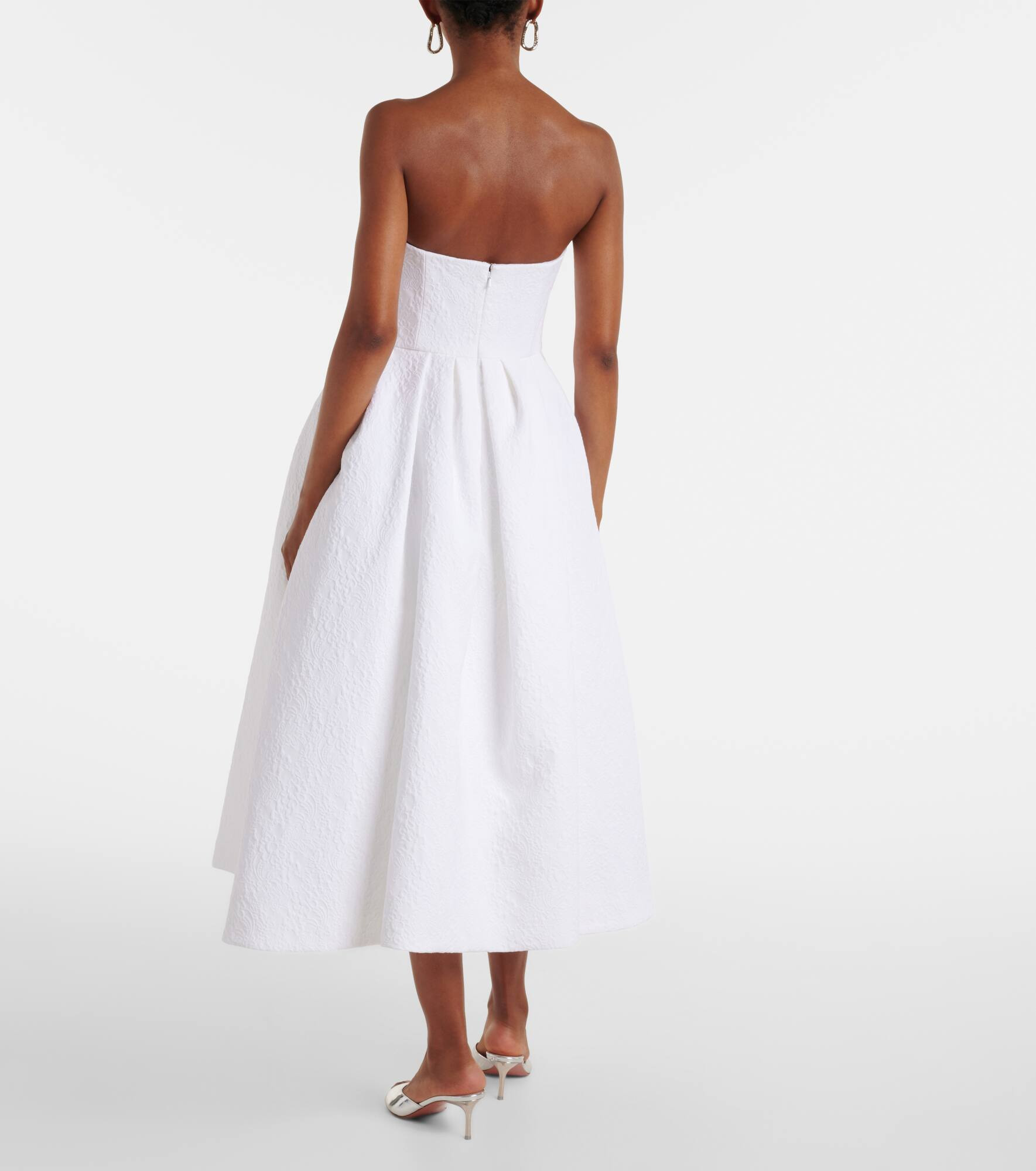 Cotton-blend midi dress - 3