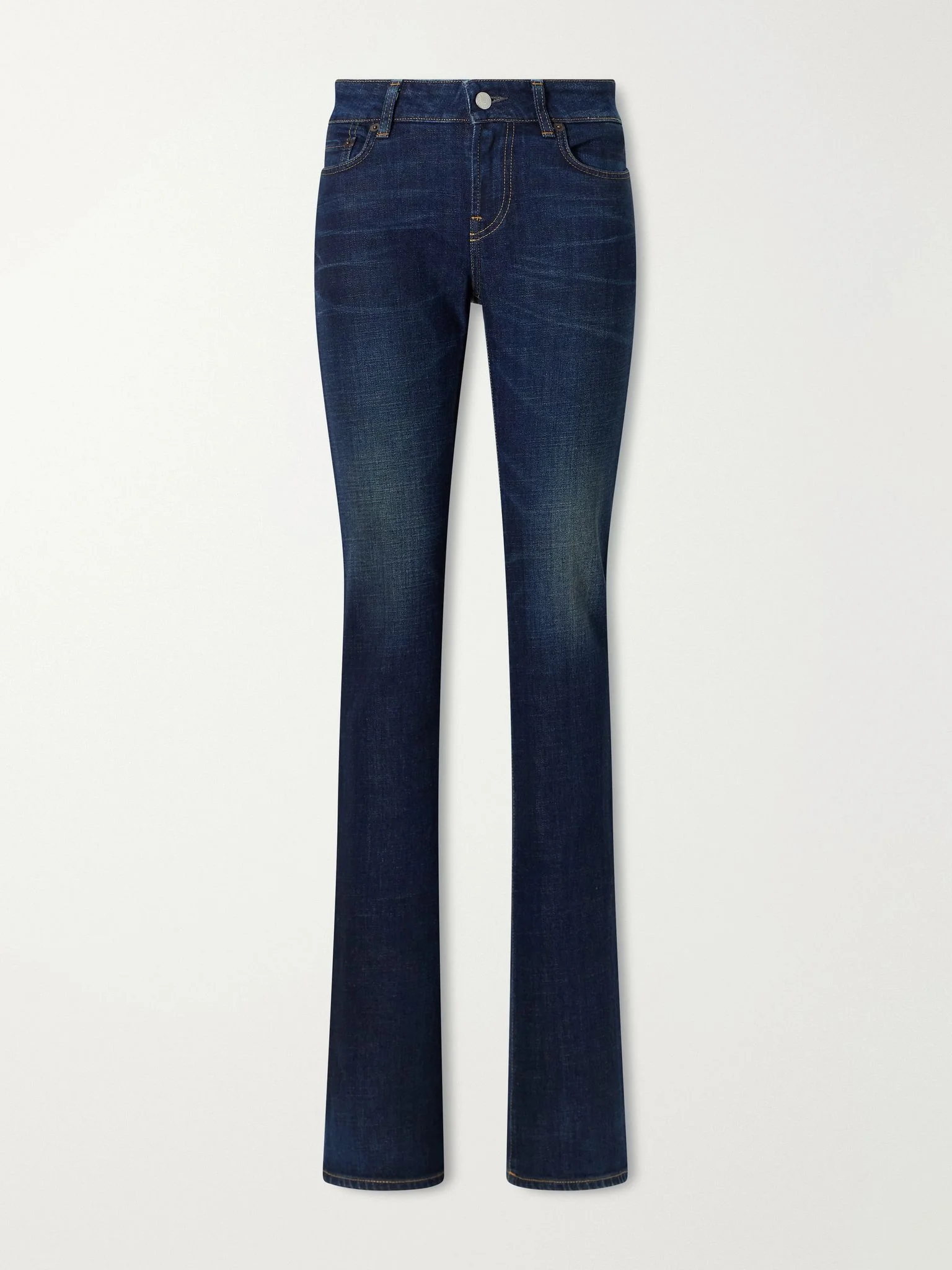 2013 distressed high-rise skinny jeans Dark denim - 1