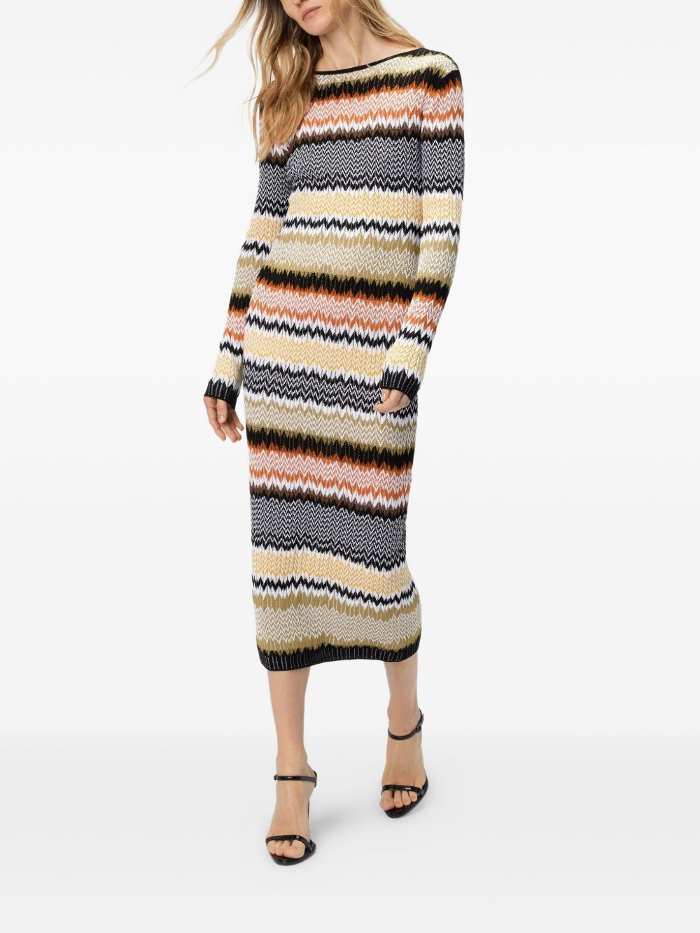 striped midi dress - 2