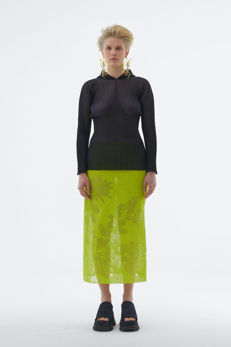 SUNNEI DARK BLUE PLISSE TOP outlook