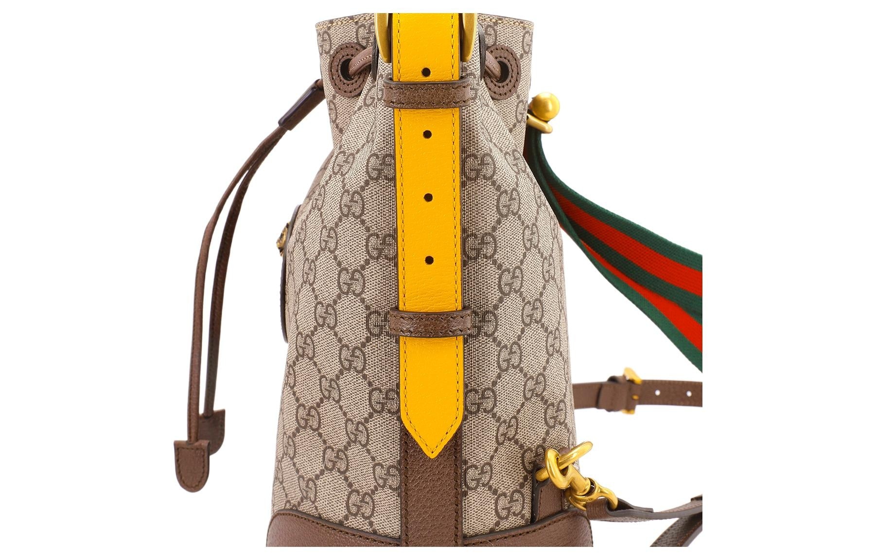 (WMNS) Gucci Neo Vintage Tiger Head Logo Drawstring handbag Large Capacity schoolbag Backpack Unisex - 3