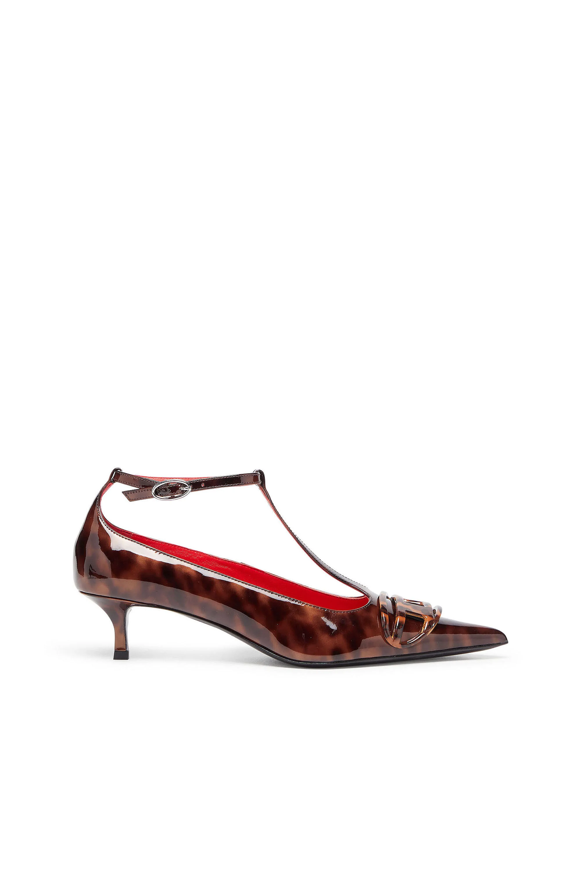 D-VENUS - PATENT LEOPARD T-BAR PUMPS - 1