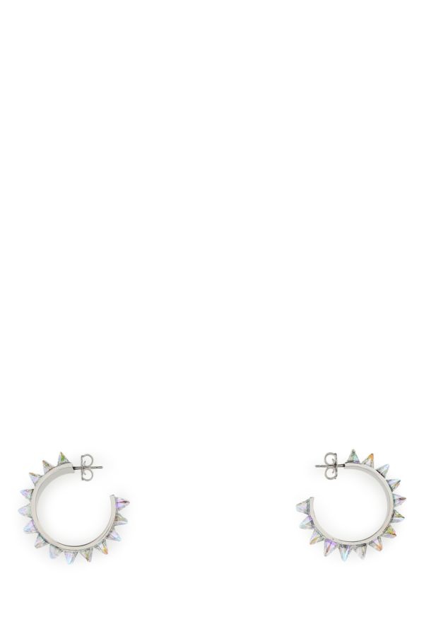 Amina Muaddi Woman Embellished Metal Big Karma Earrings - 1