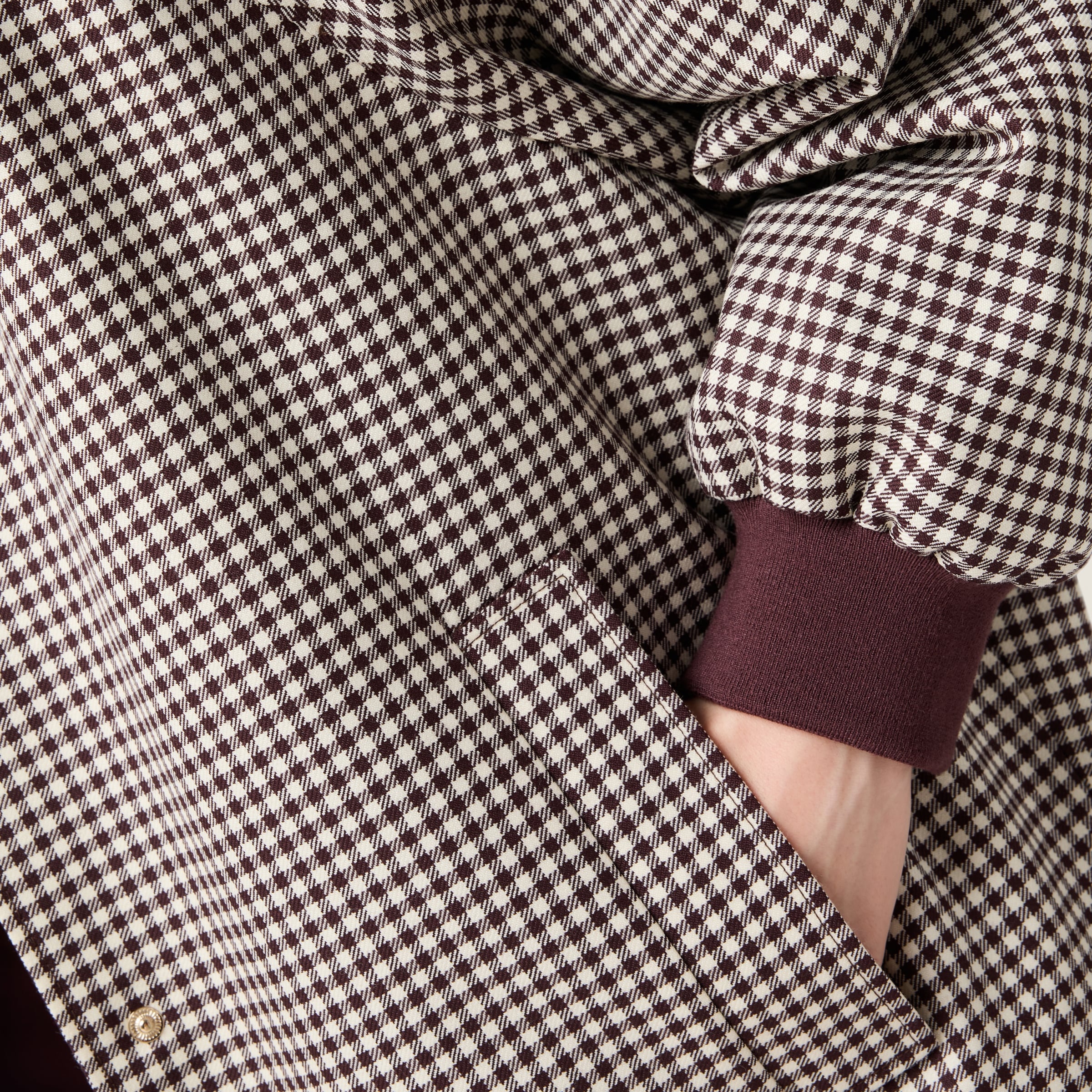 Gingham check blouson jacket - 4