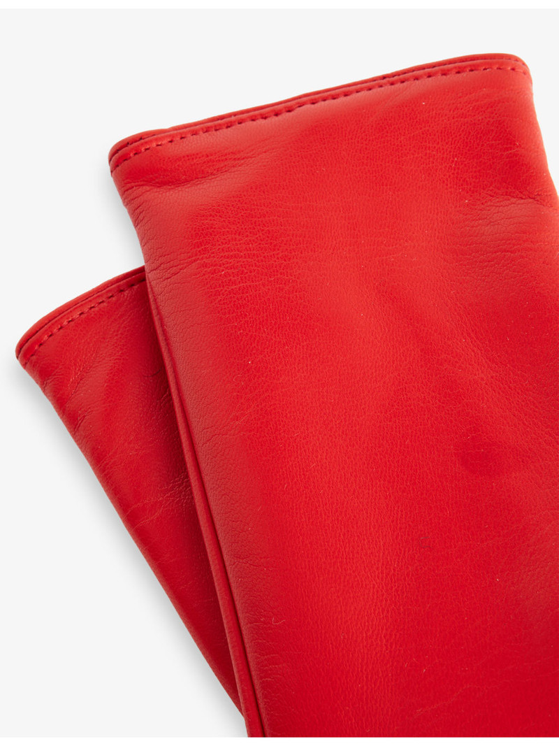 NOUR HAMMOUR Short Split Leather Gloves outlook