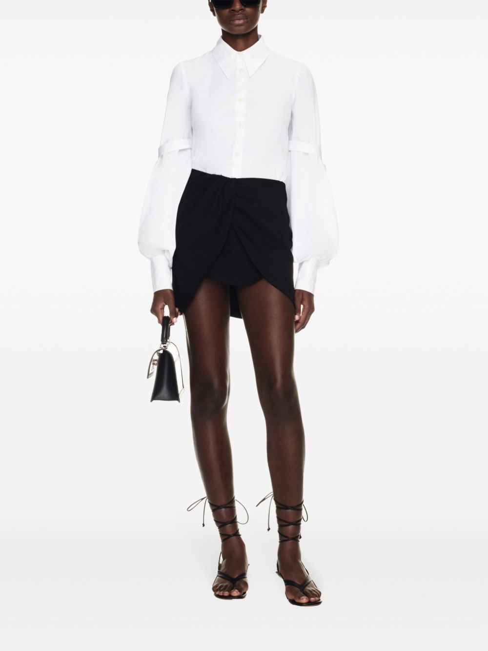 Wo Twist wool miniskirt - 2