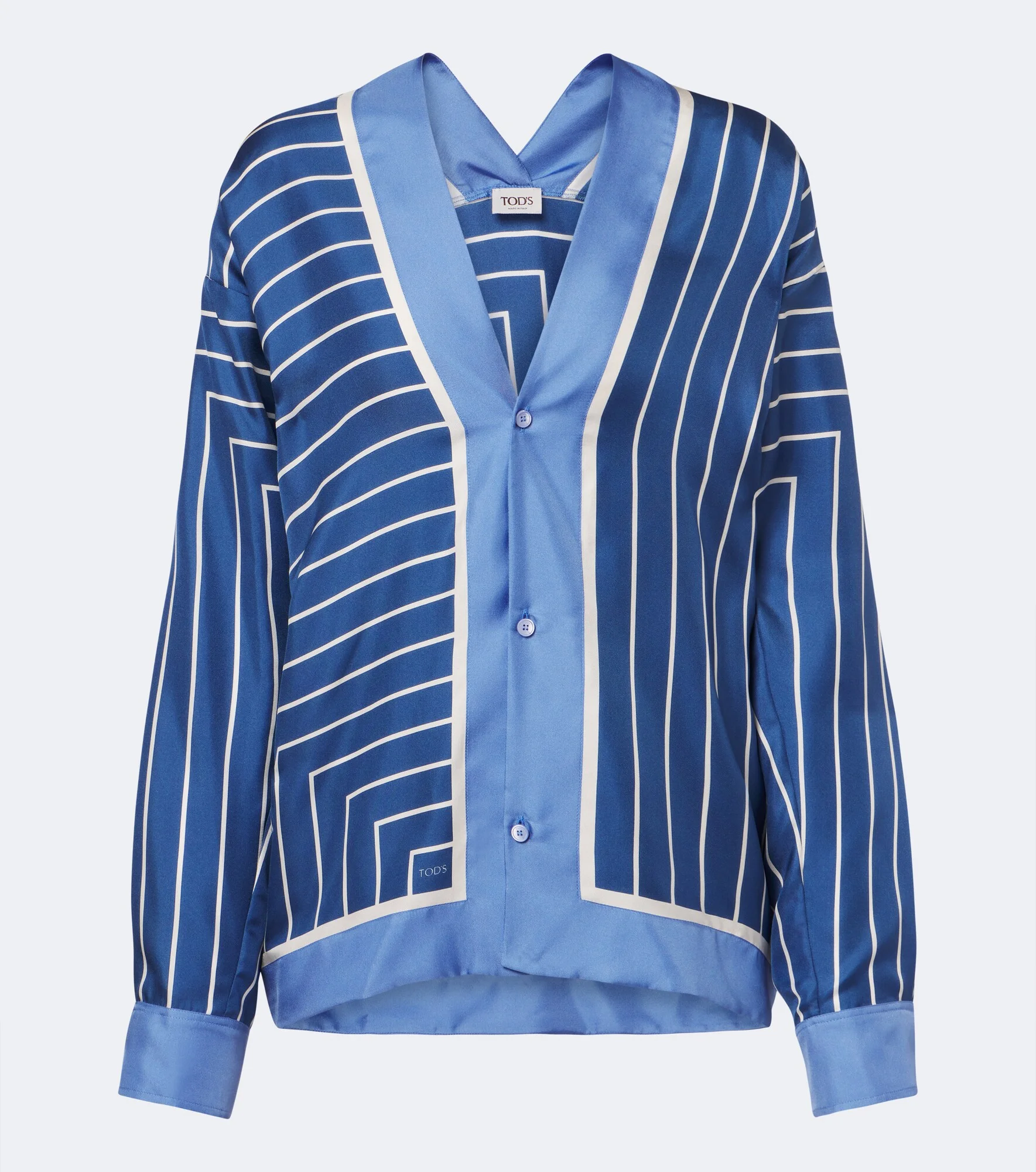Striped silk shirt - 1