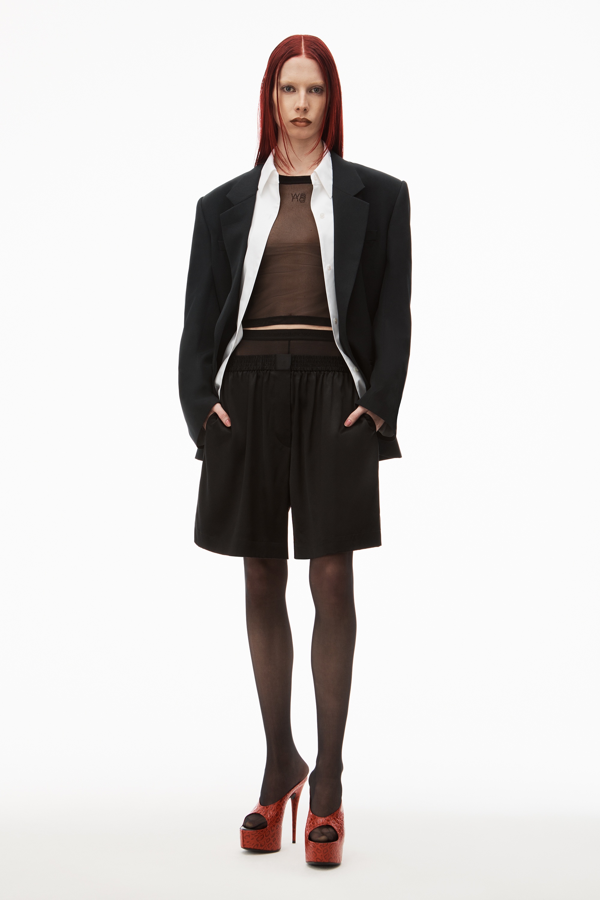 LAYERED BOXER SHORTS IN SILK CHARMEUSE - 2