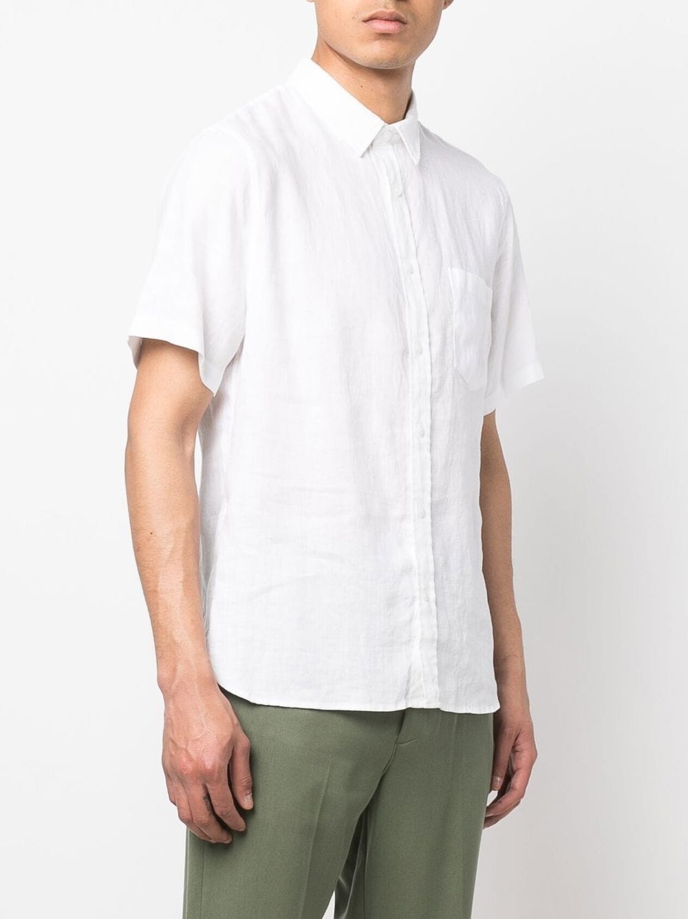 short-sleeve linen shirt - 3