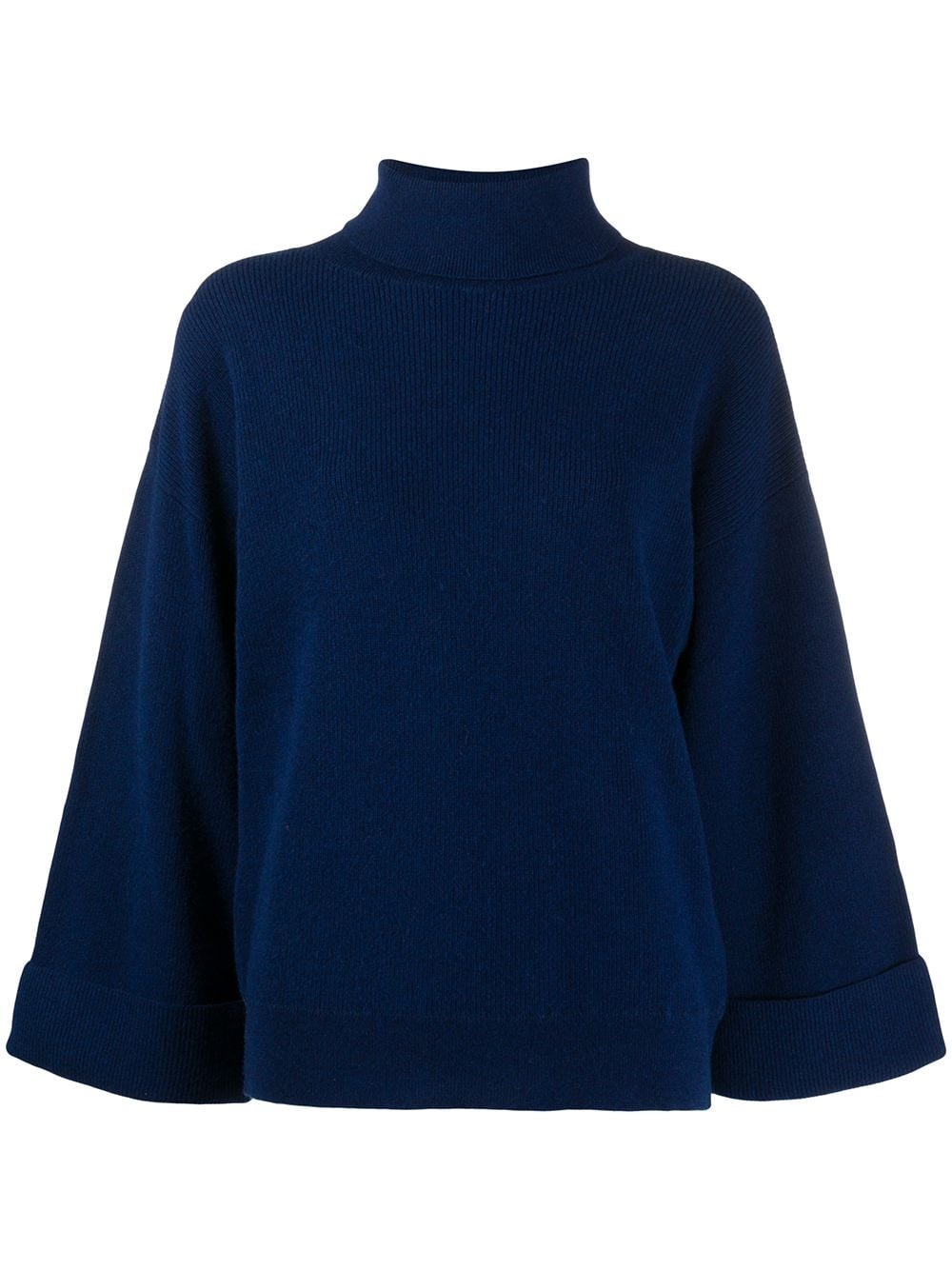 roll neck flared sleeve jumper - 2