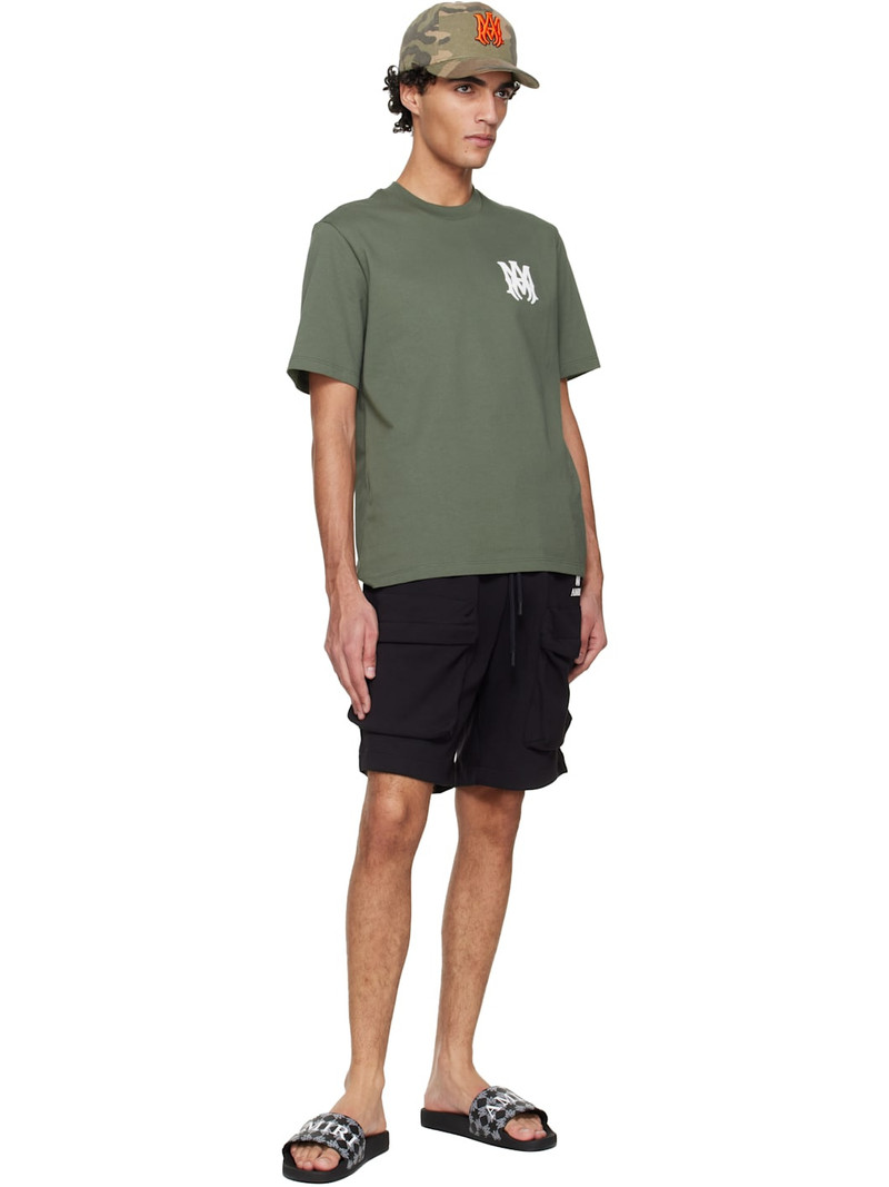 AMIRI Black MA Quad Canvas Pool Slides outlook