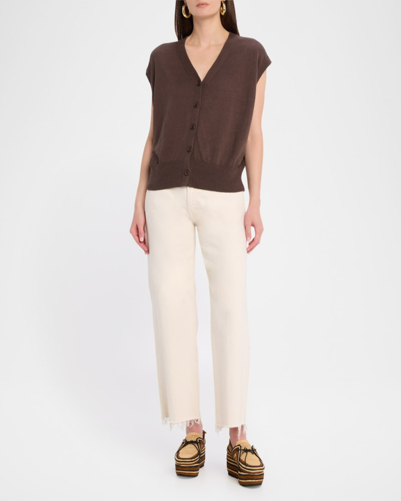 APIECE APART Organic Linen-Cotton Knit Vest outlook