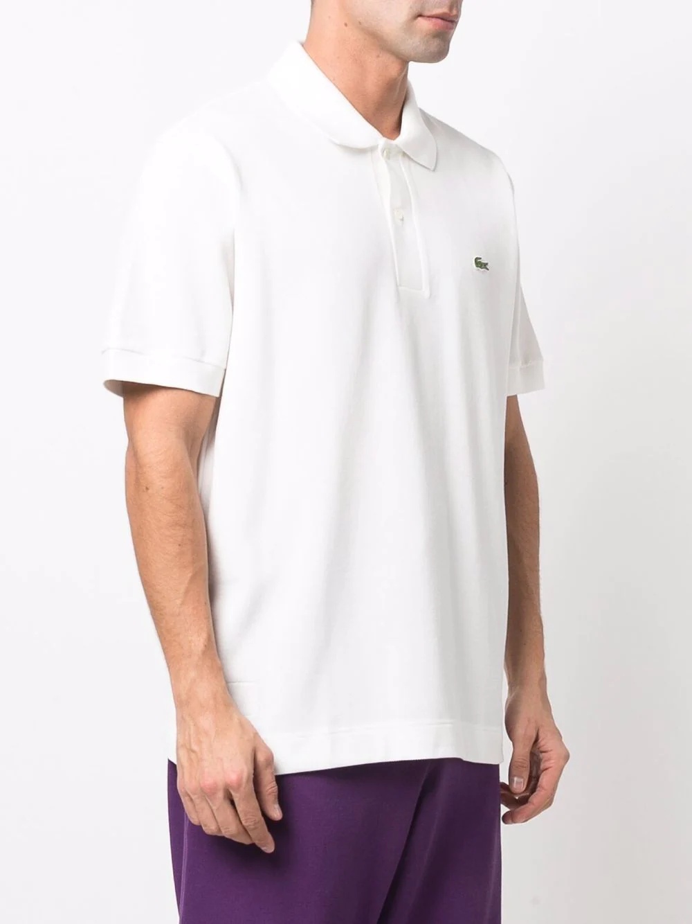 logo-patch short-sleeved polo shirt - 3