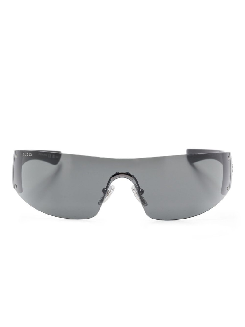 crystal-embellished shield sunglasses 1