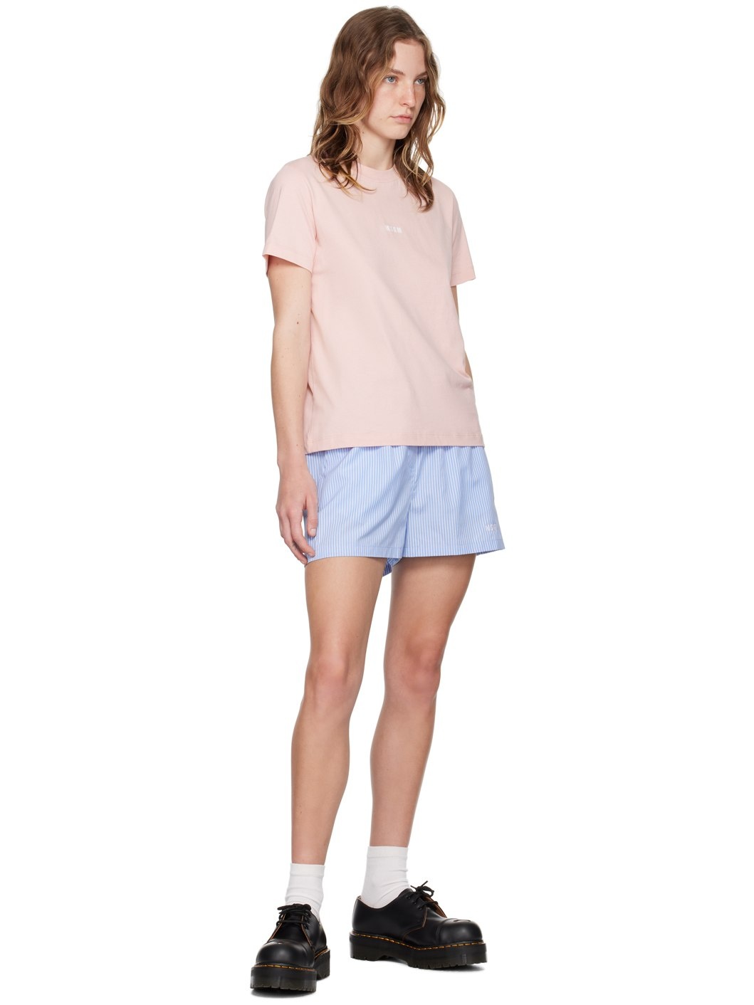 Blue Striped Shorts - 4