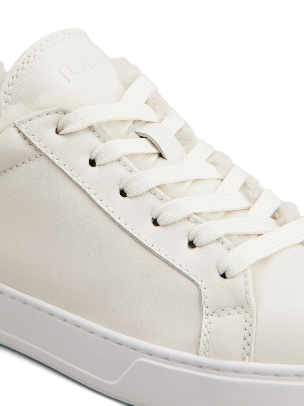 shearling-trimmed sneakers - 5