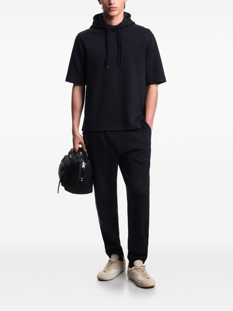 EMPORIO ARMANI textured drawstring trousers outlook