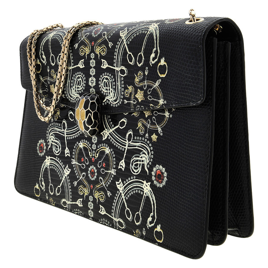 Bvlgari Serpenti Forever Pop-Heart Lizard-Leather Shoulder Bag - 2