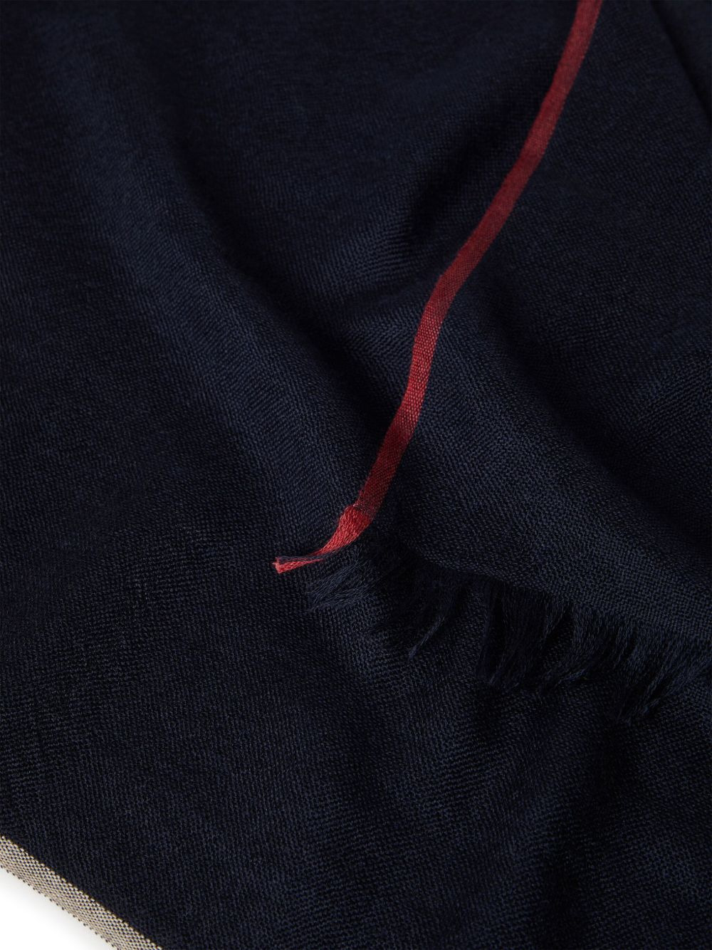 solid border fringed scarf - 4