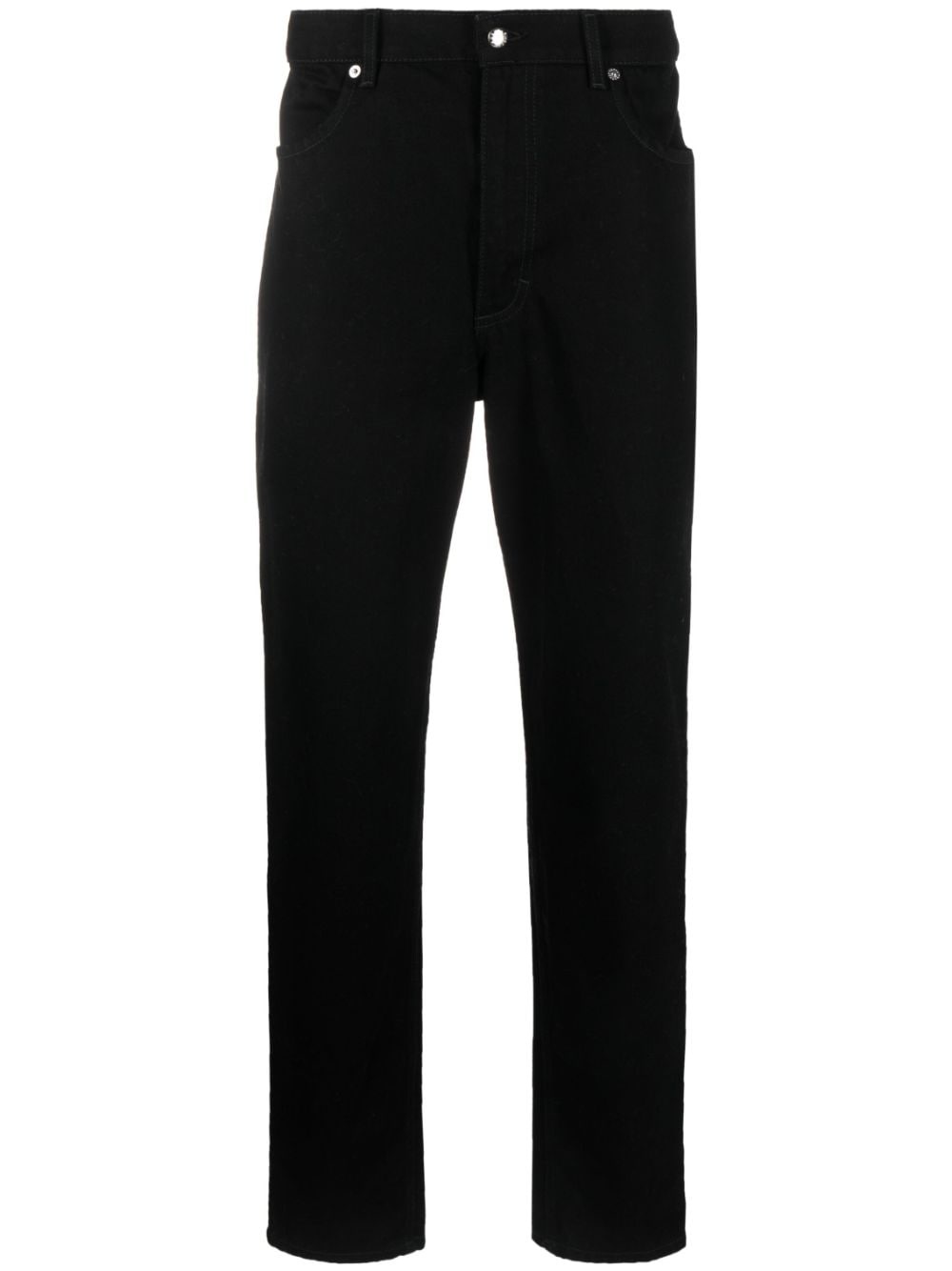 mid-rise tapered-leg trousers - 1