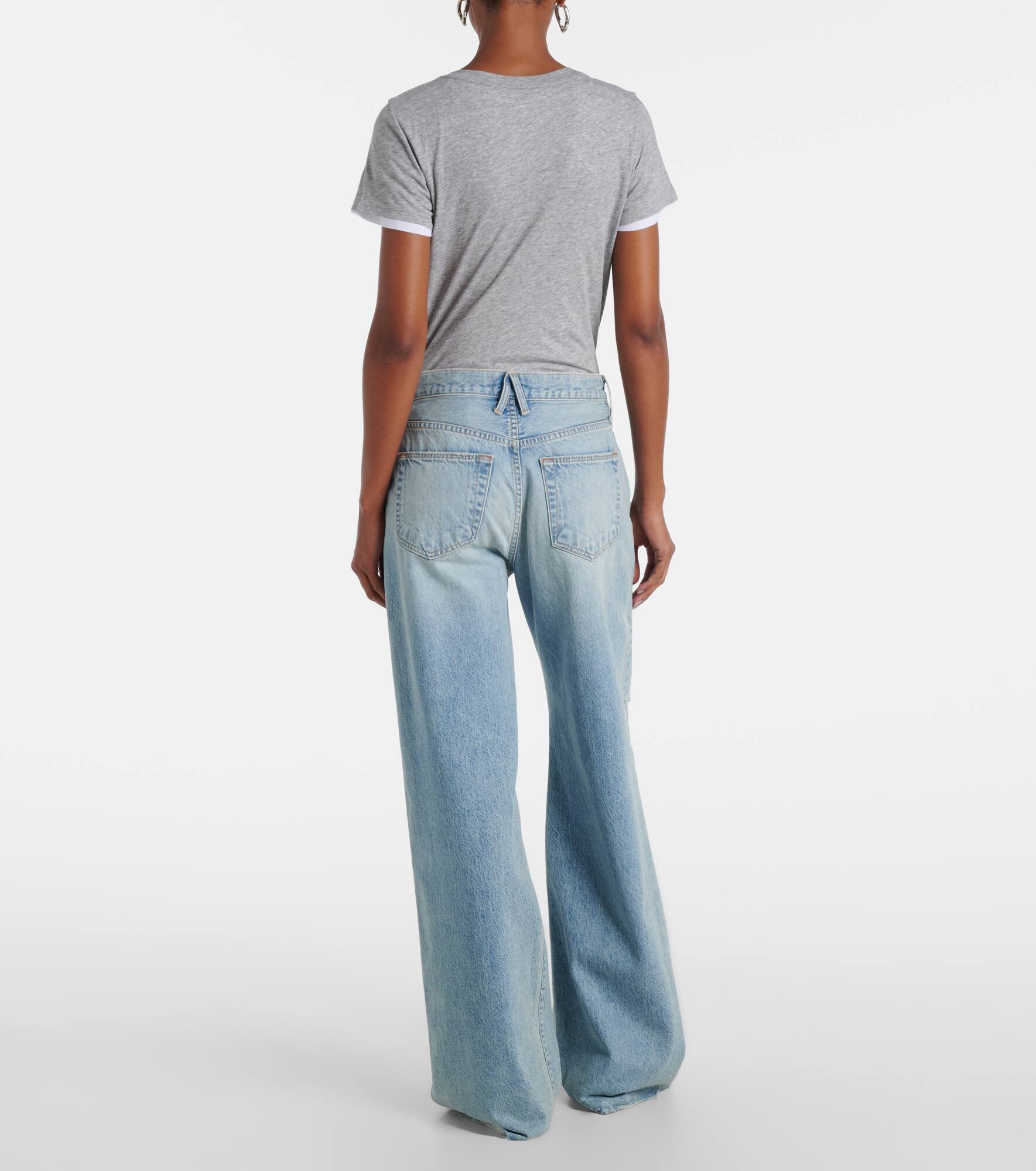 Nico distressed mid-rise wide-leg jeans - 3