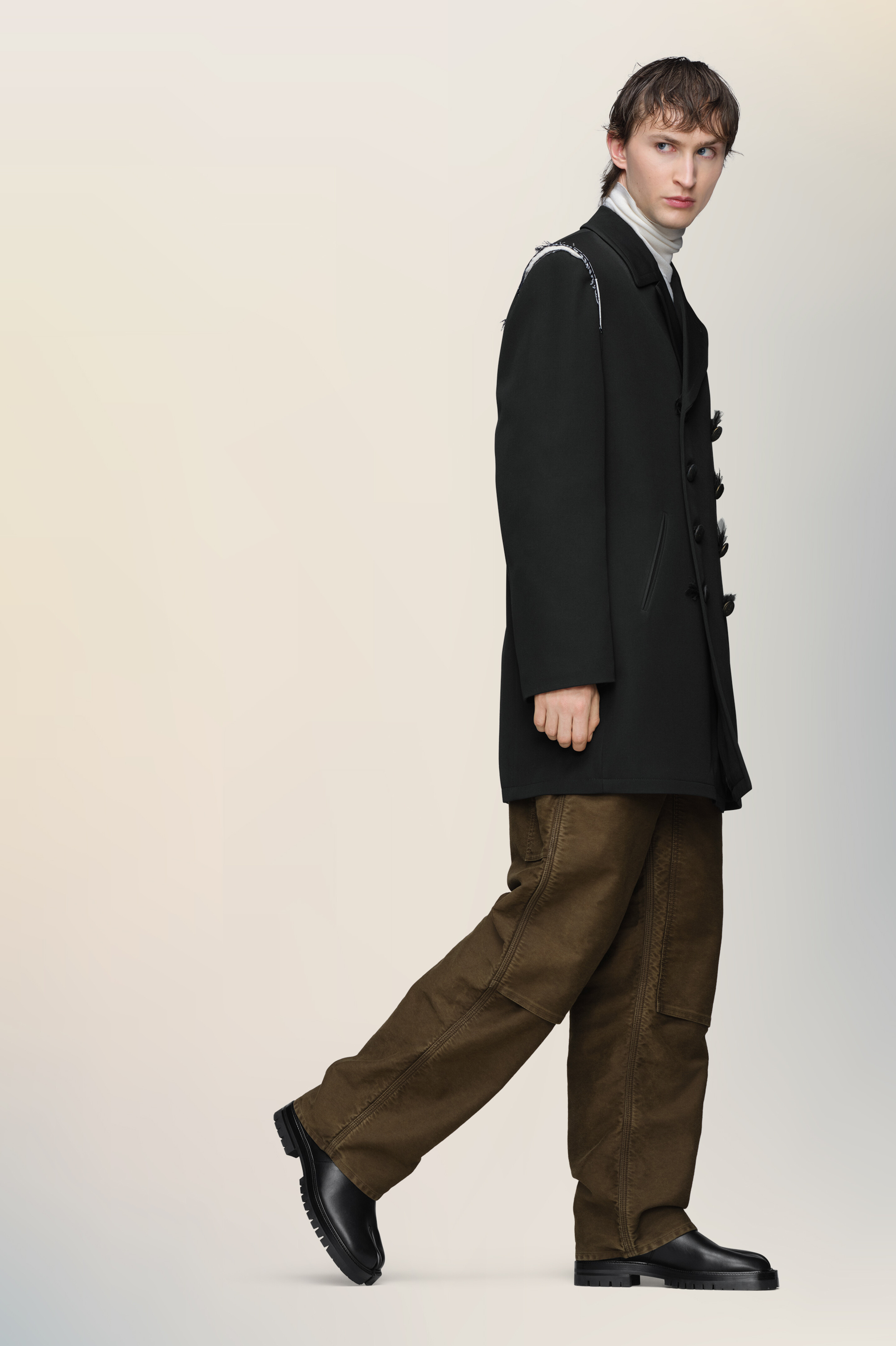Reversible wool coat - 4