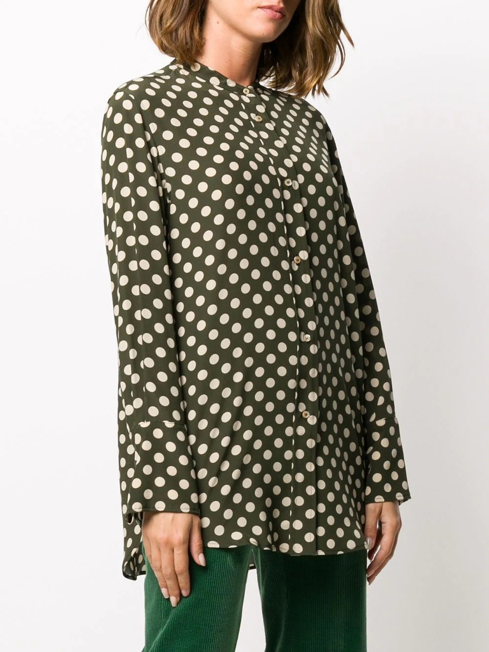 polka-dot silk shirt - 3