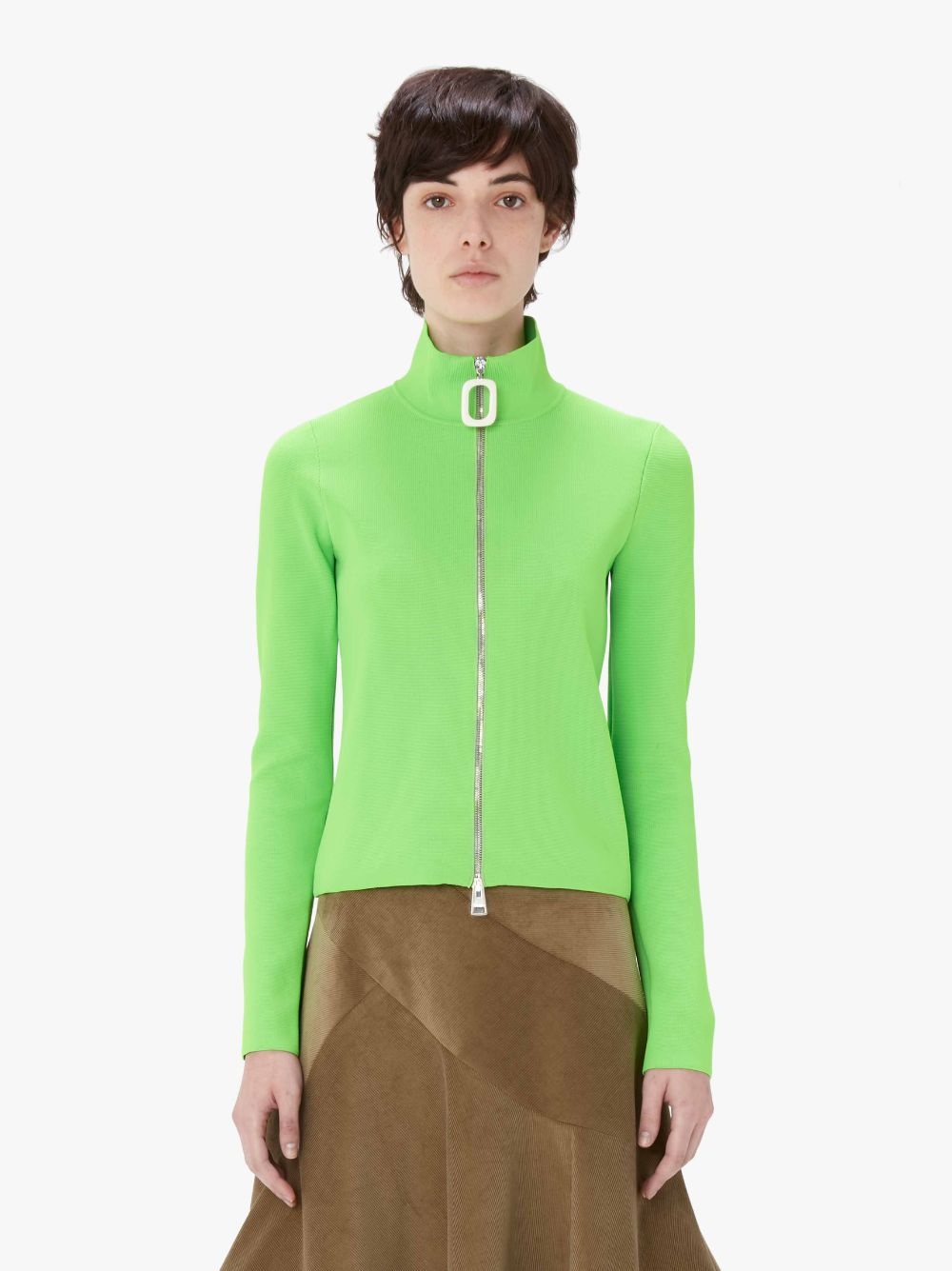 FITTED ZIP UP CARDIGAN - 2