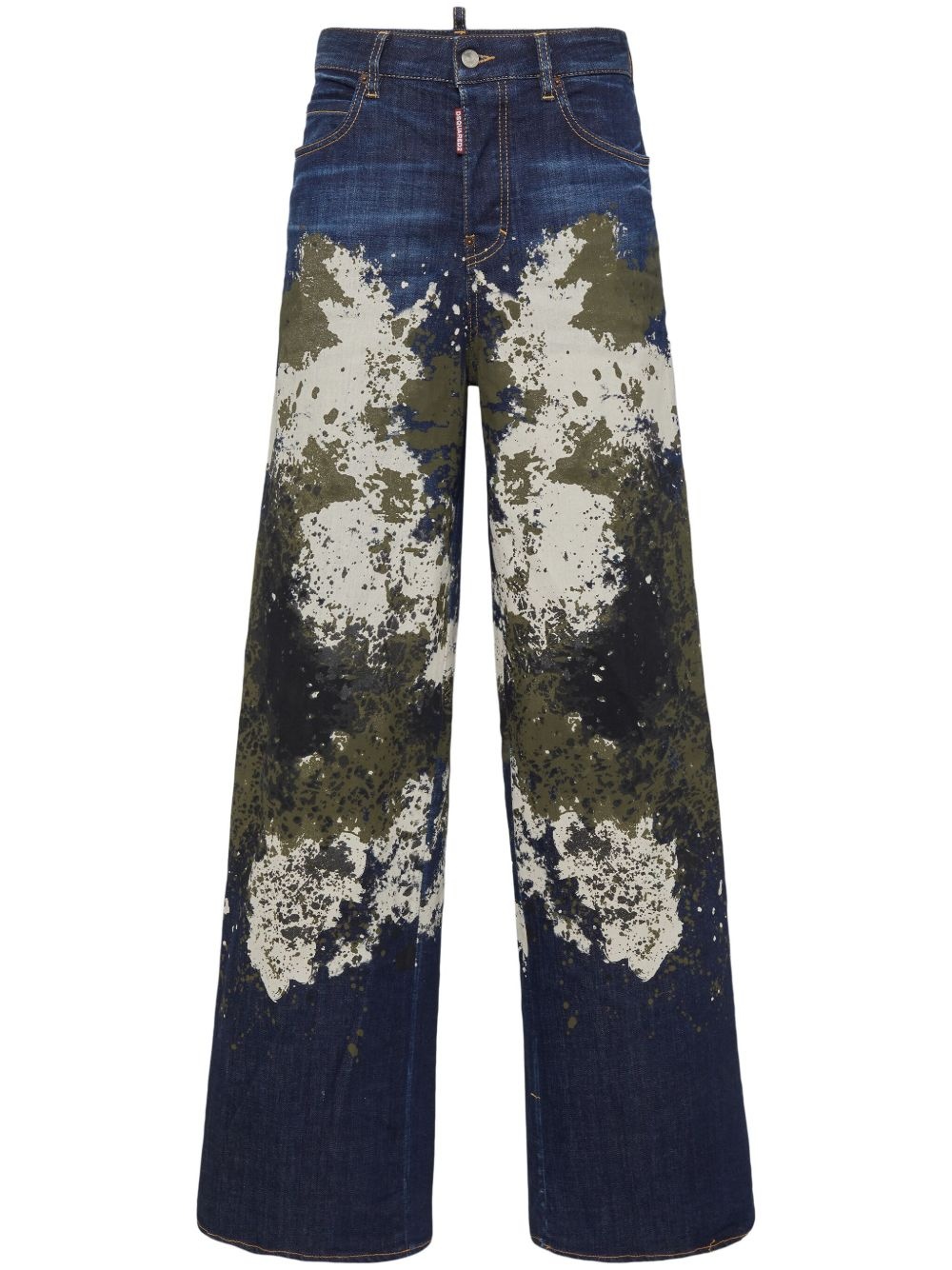 spray paint-print jeans - 1