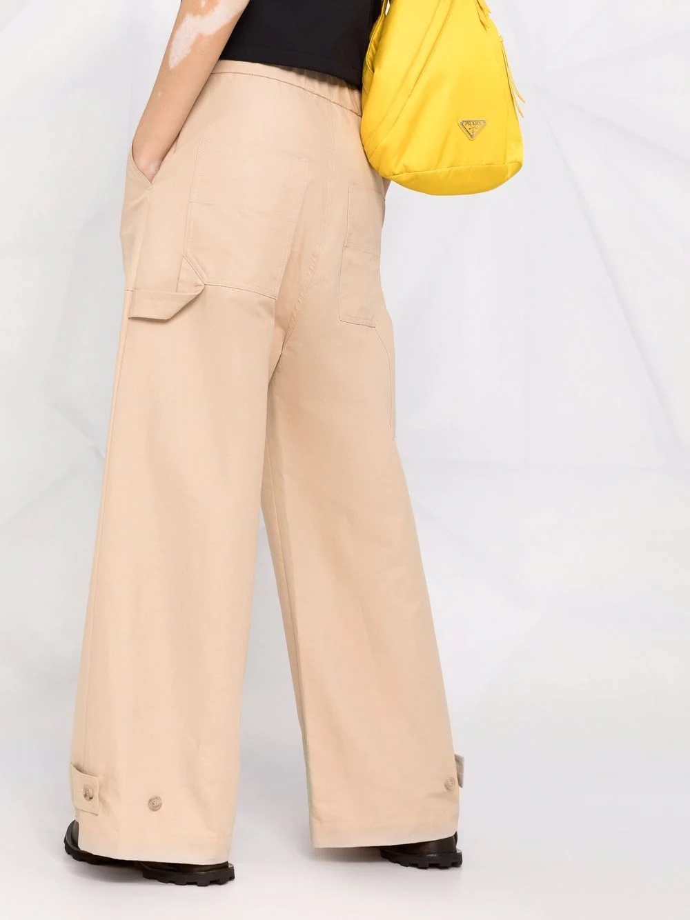 wide-leg cargo trousers - 3