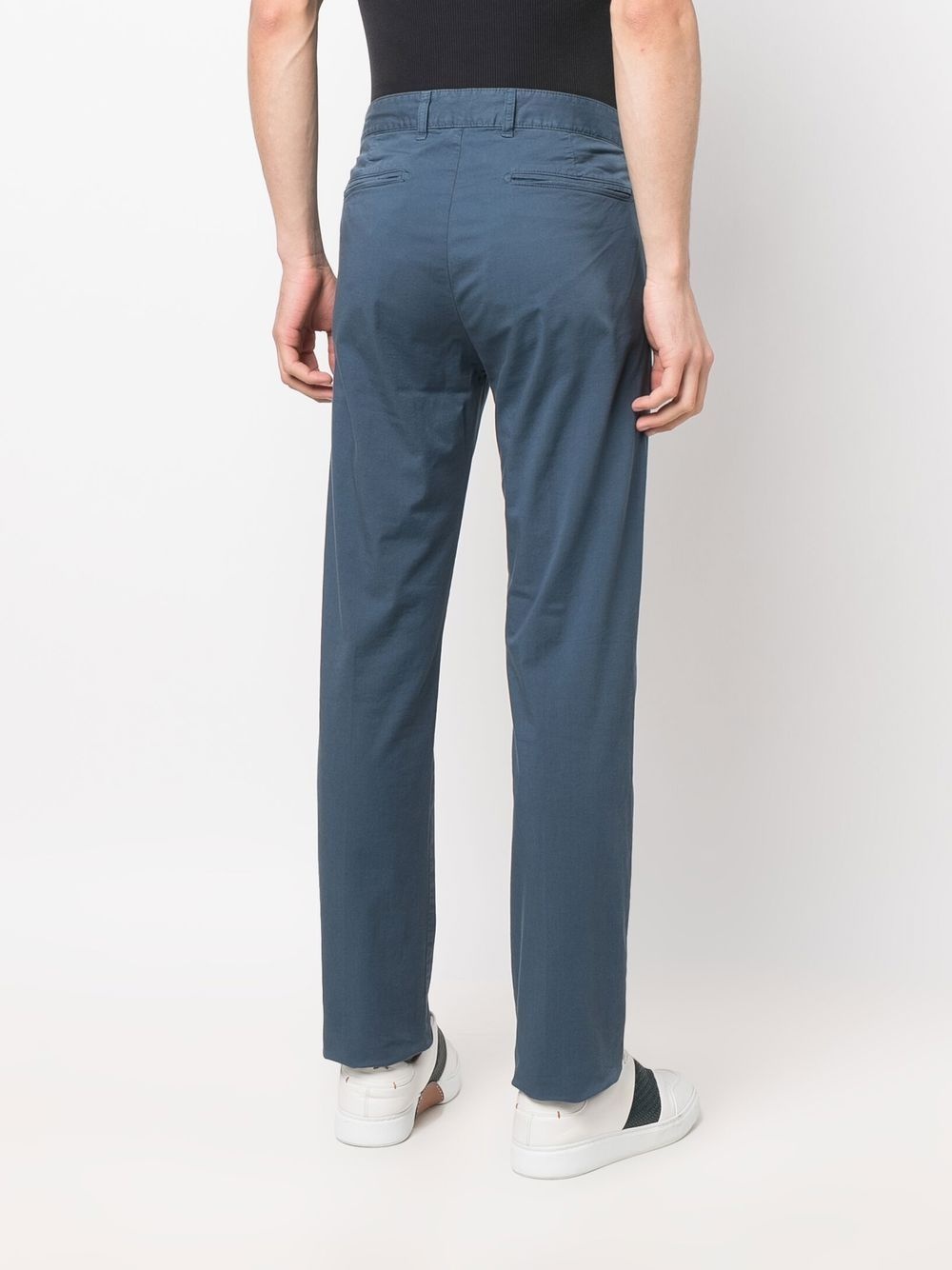 off-centre button chinos - 4