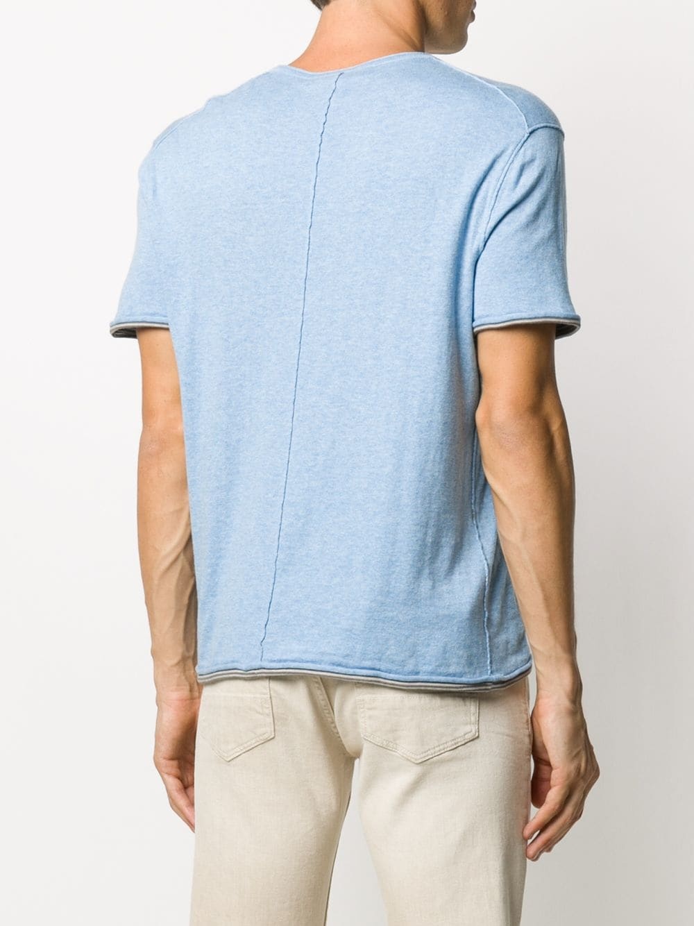 woven short-sleeved T-shirt - 4