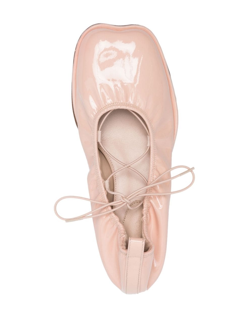 heart-toe patent leather ballerina shoes - 4