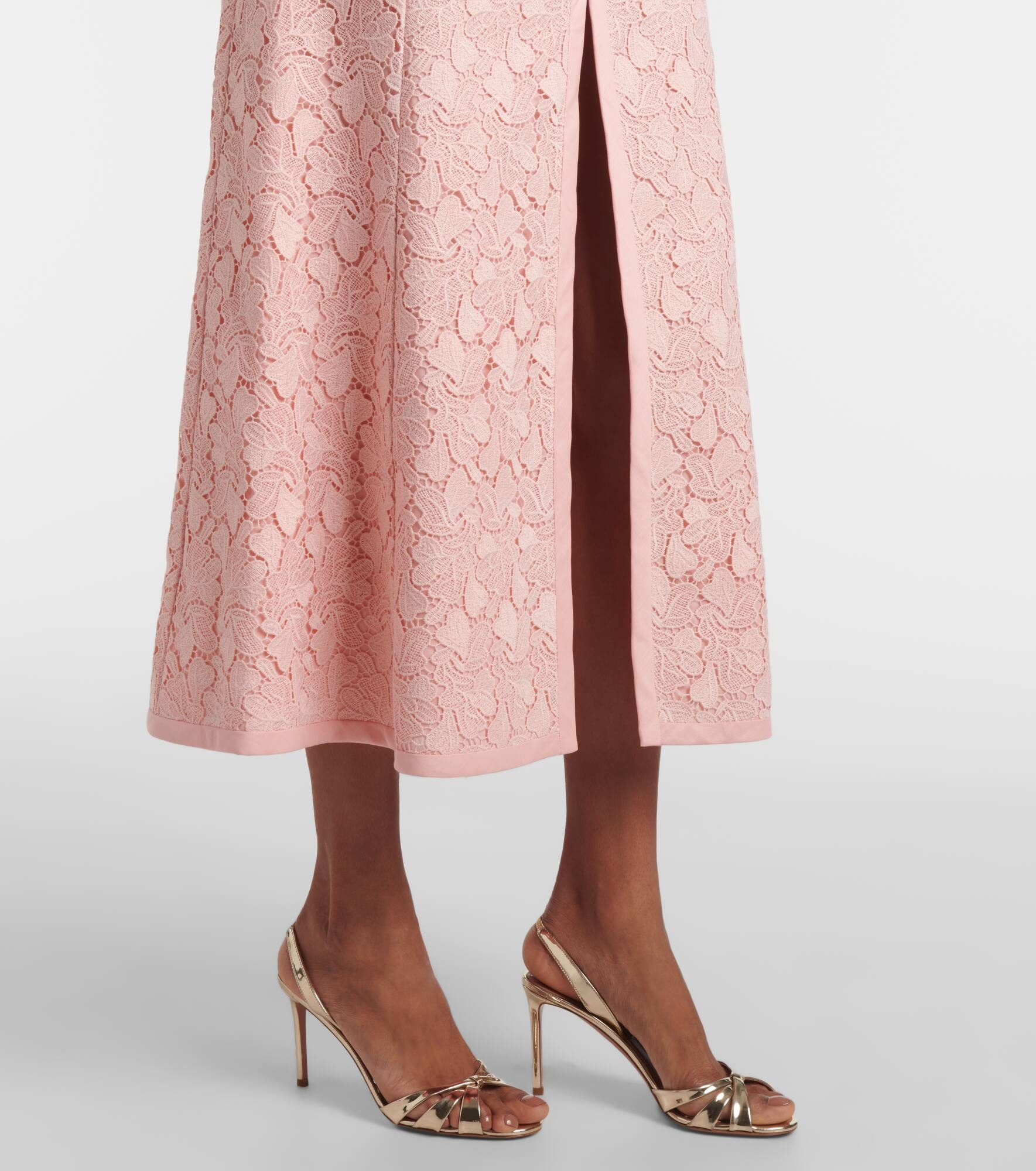 Bow-detail macramé midi dress - 5
