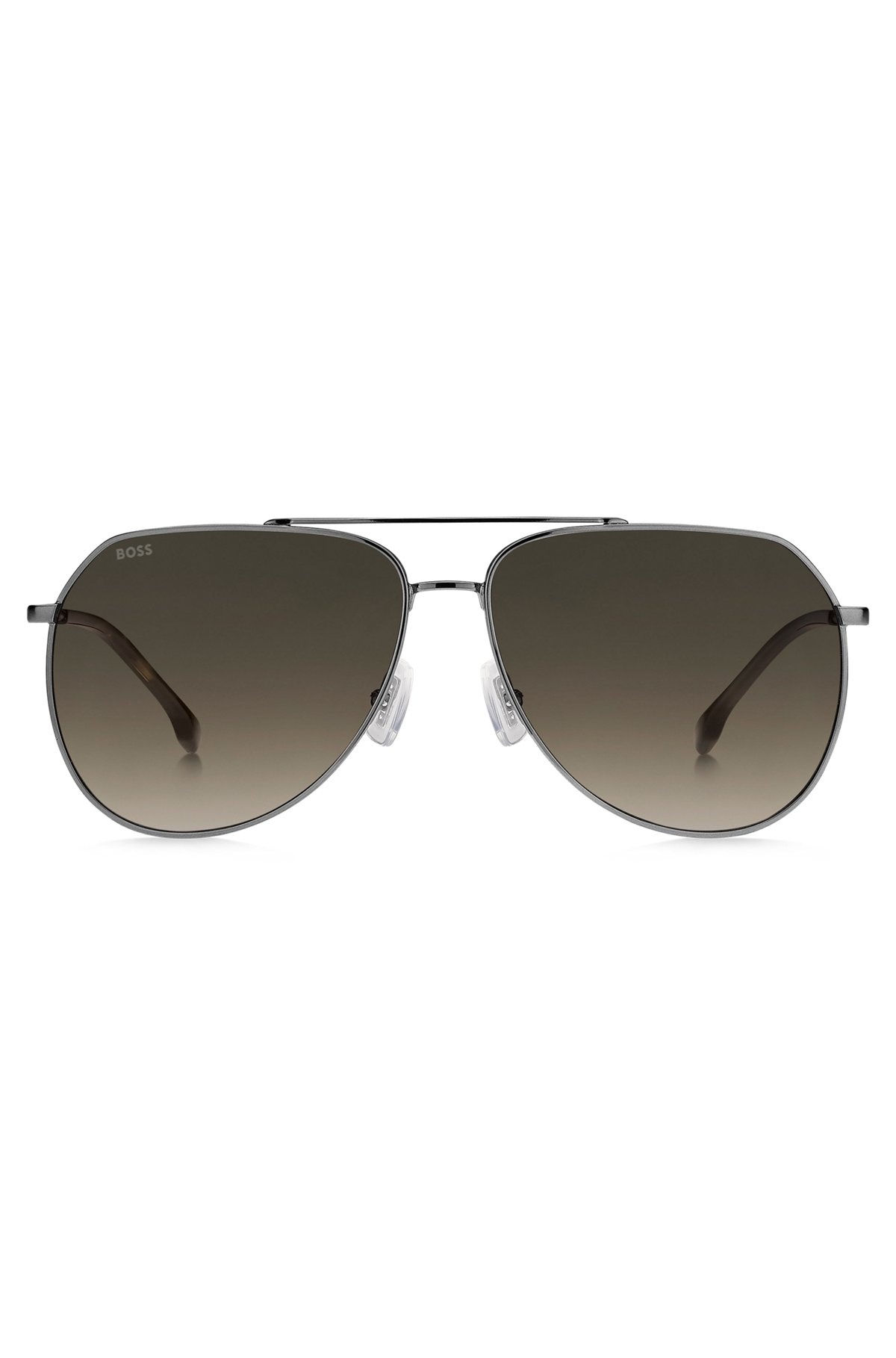SILVER-TONE SUNGLASSES WITH HAVANA-ACETATE END-TIPS - 3