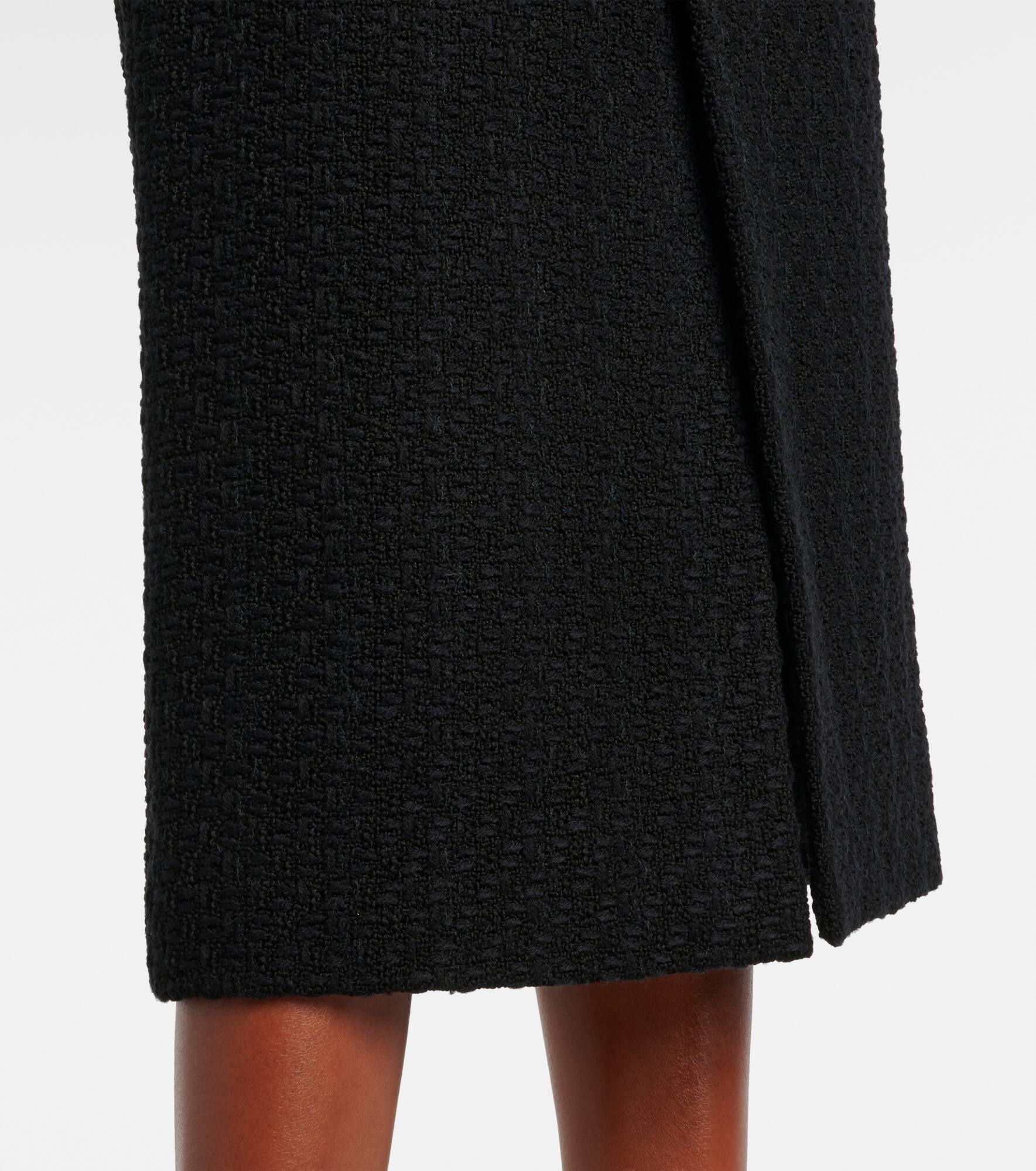 Wool-blend tweed midi skirt - 5