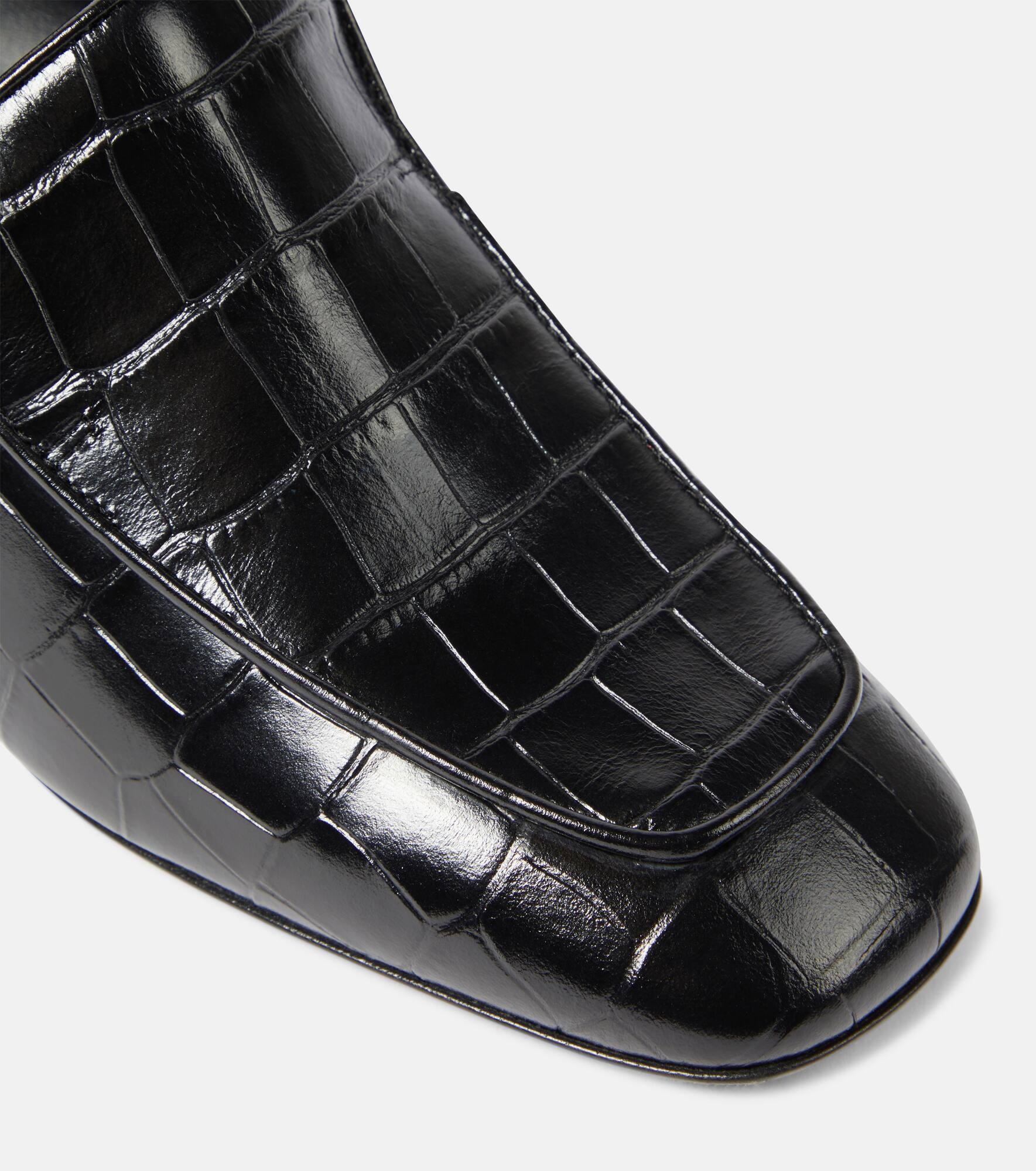The Block Heel croc-effect loafer pumps - 6