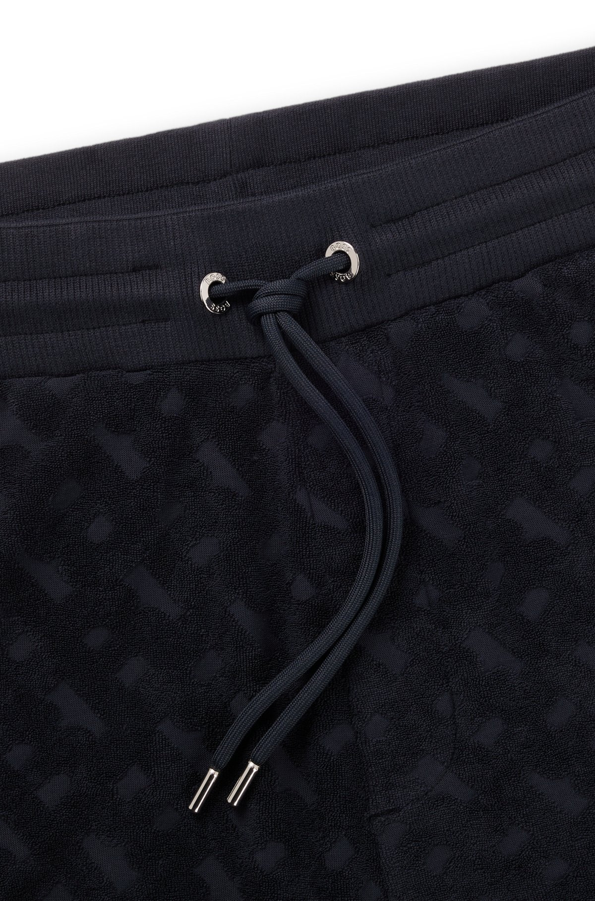 COTTON SHORTS WITH ALL-OVER MONOGRAM JACQUARD - 6