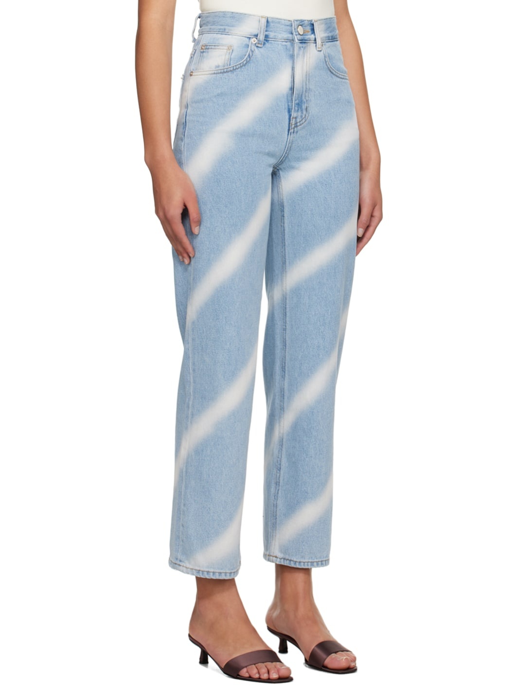 Blue Oblique Jeans - 2