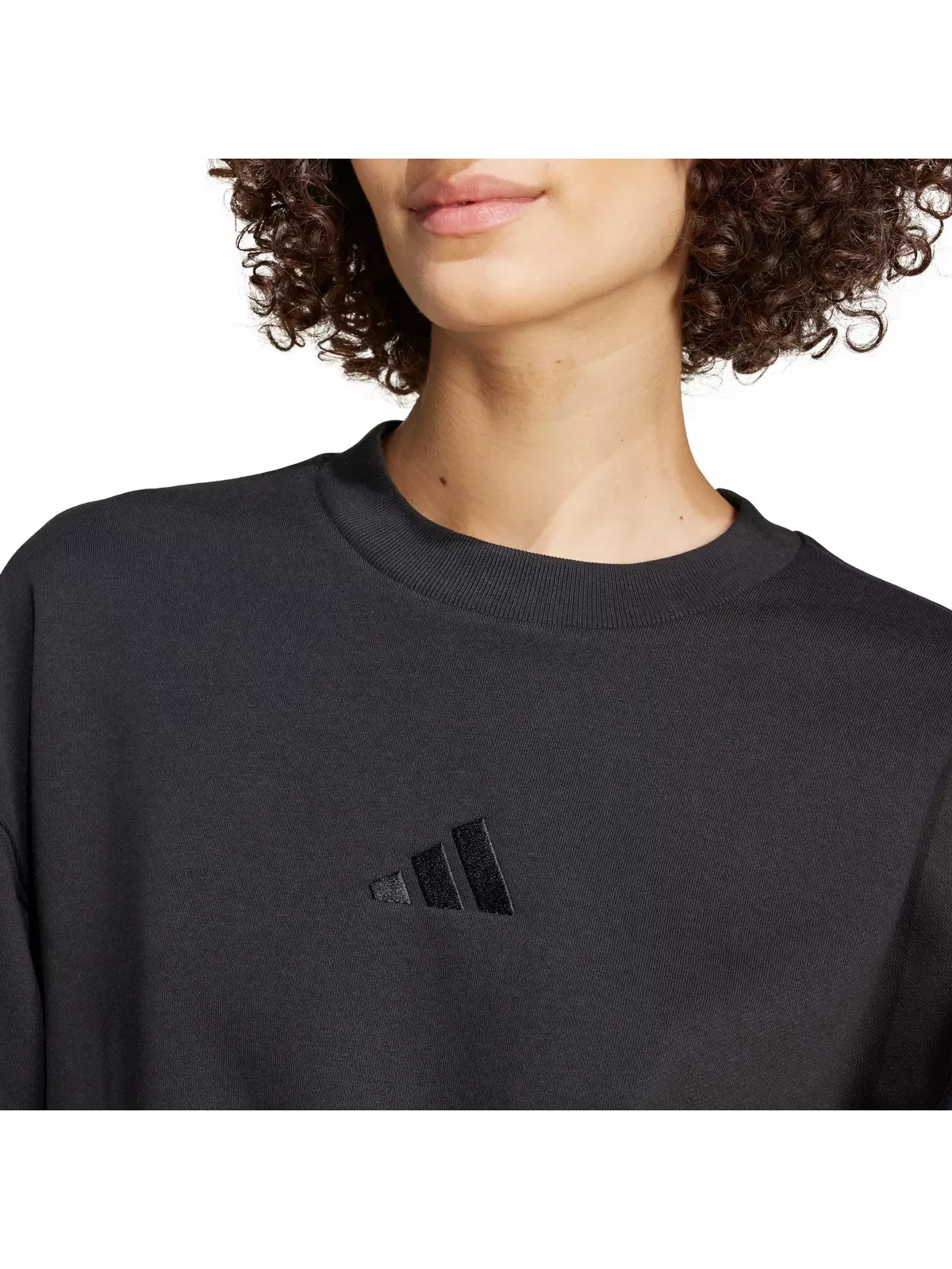 Women's ALL SZN Fleece Loose Sweatshirt - Black - 4
