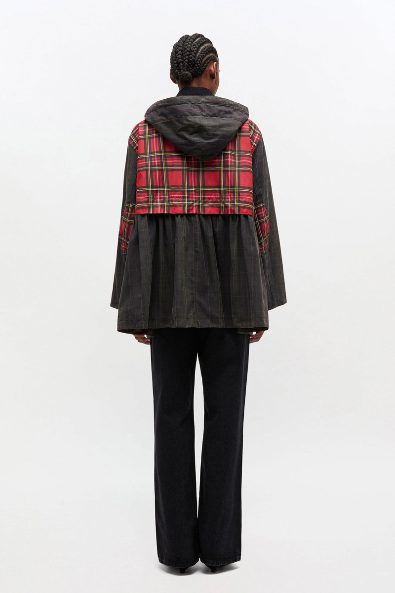 PEPLUM WAX JACKET IN TARTAN 3